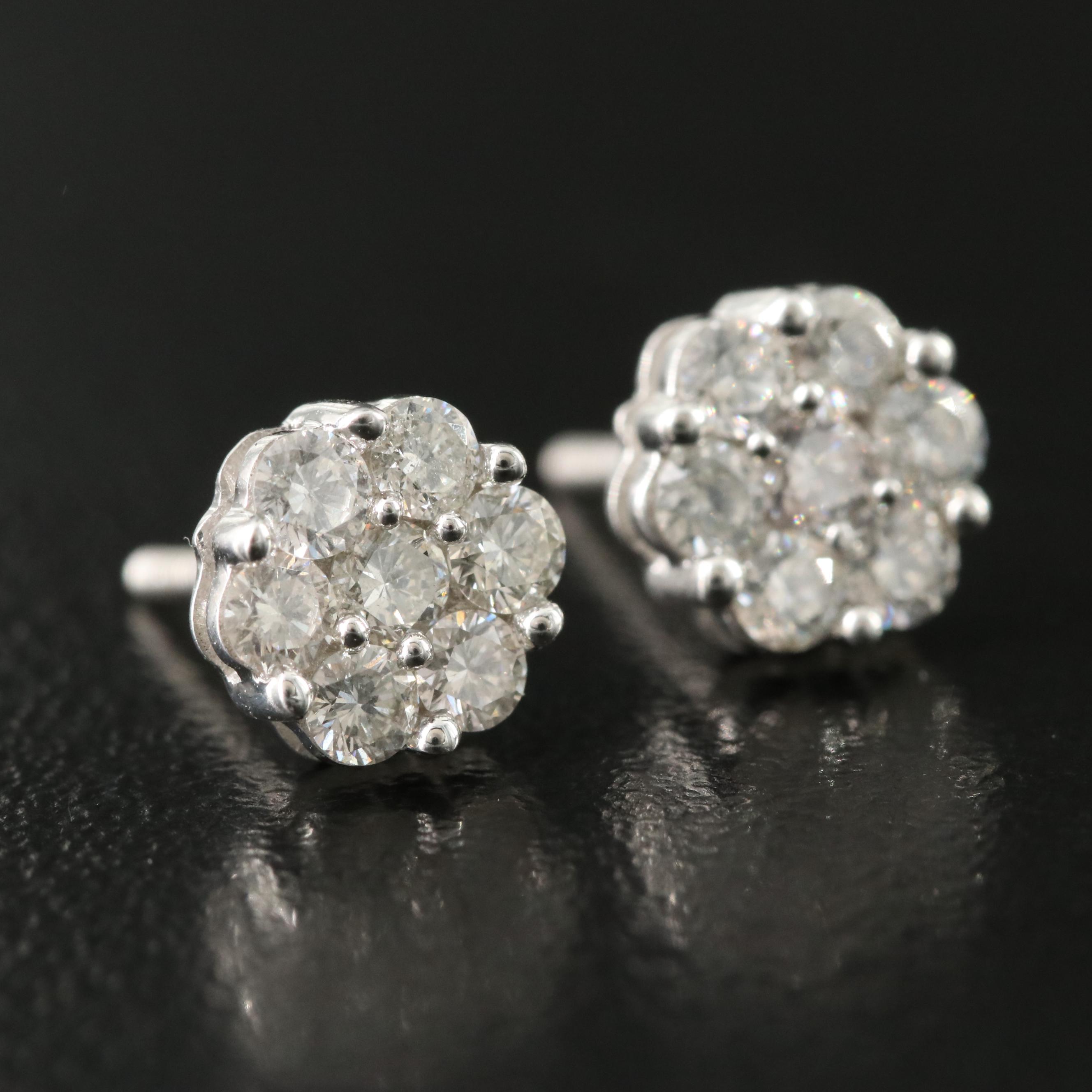 14K 0.90 CTW Diamond Earrings