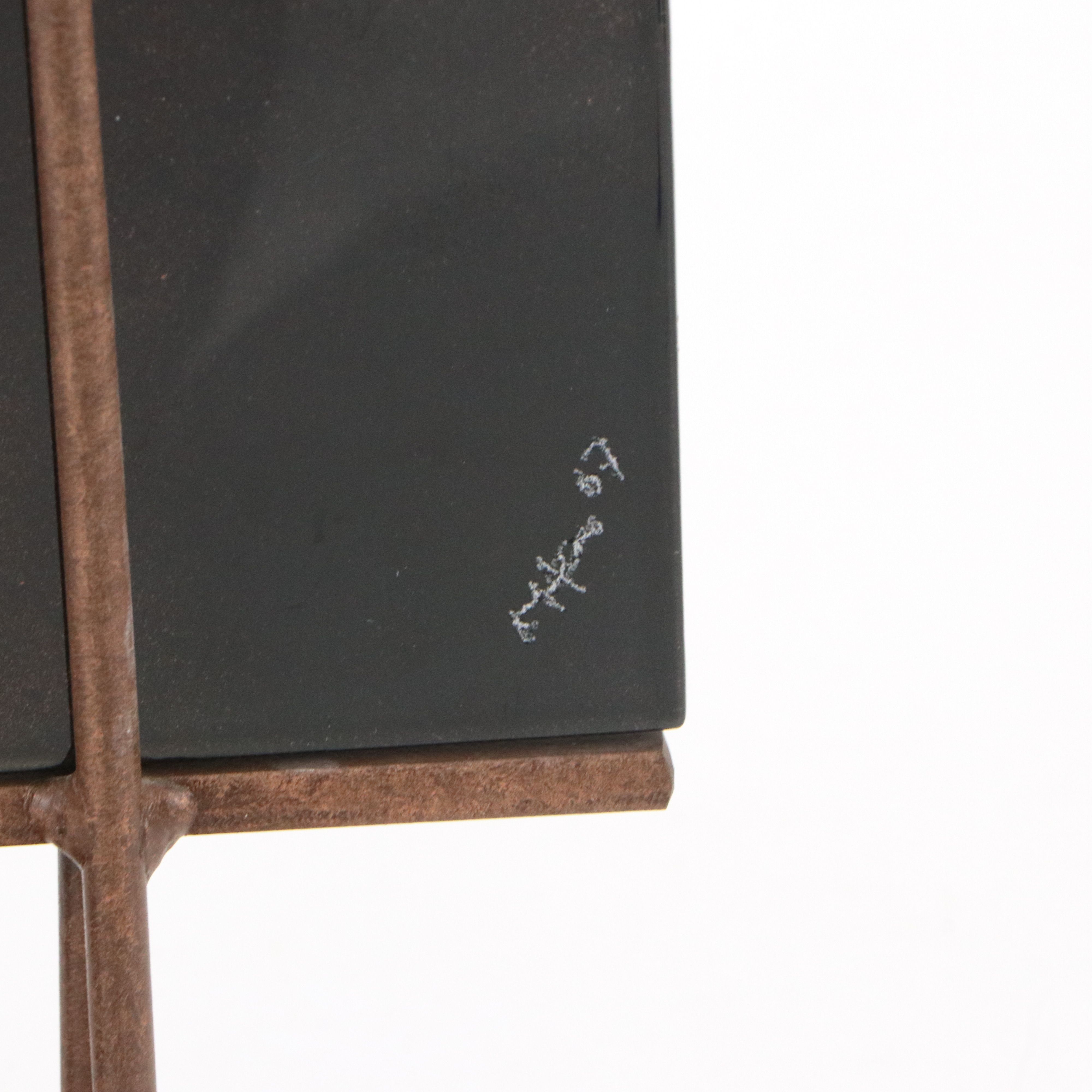 Abstract Art Glass Thin Panel Vase, 2007