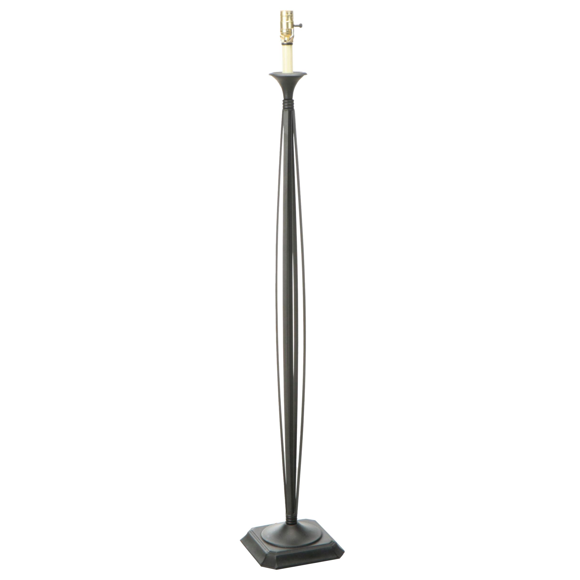 Oil Rubbed Bronze Postmodern Floor Lamp with Silk Shade