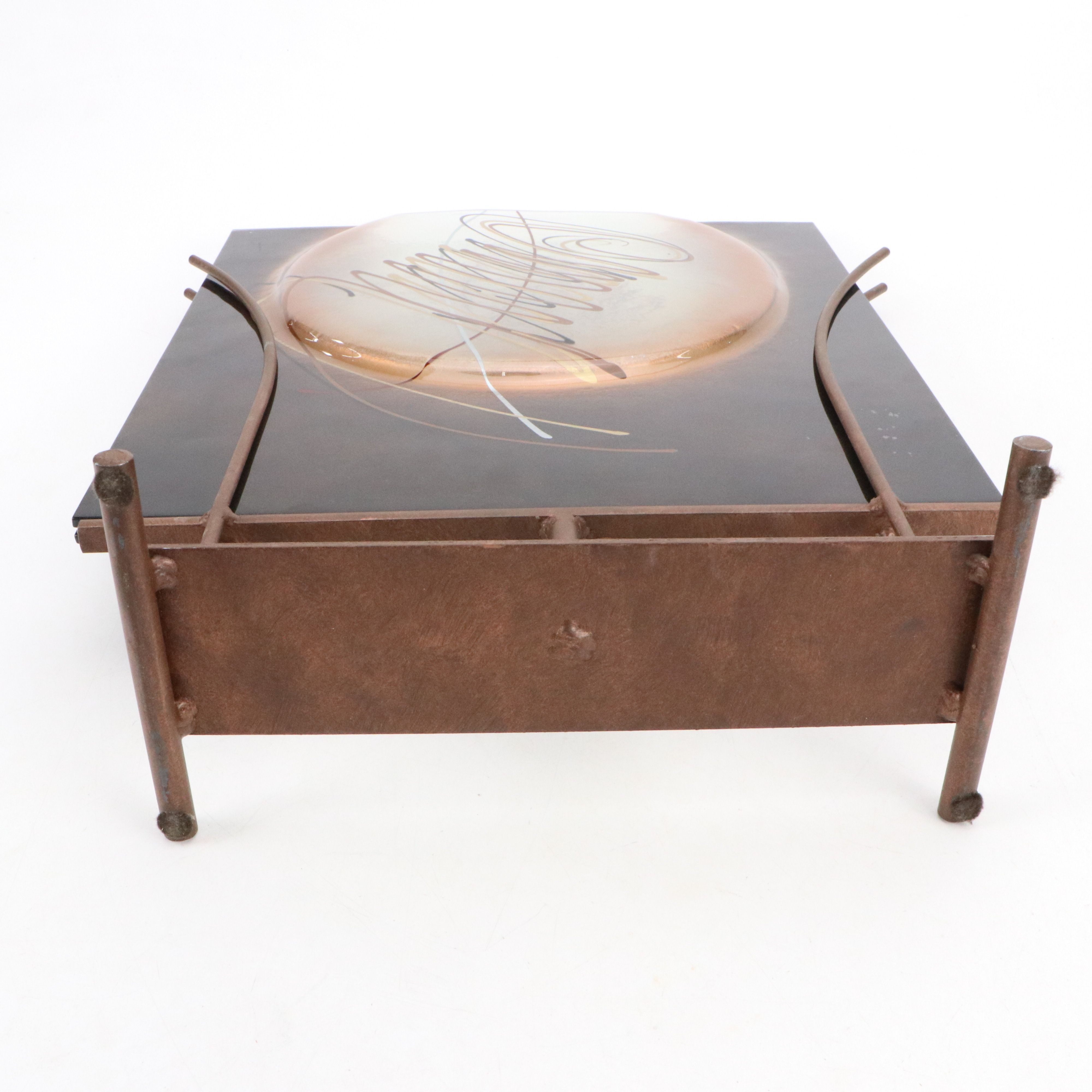 Abstract Art Glass Thin Panel Vase, 2007