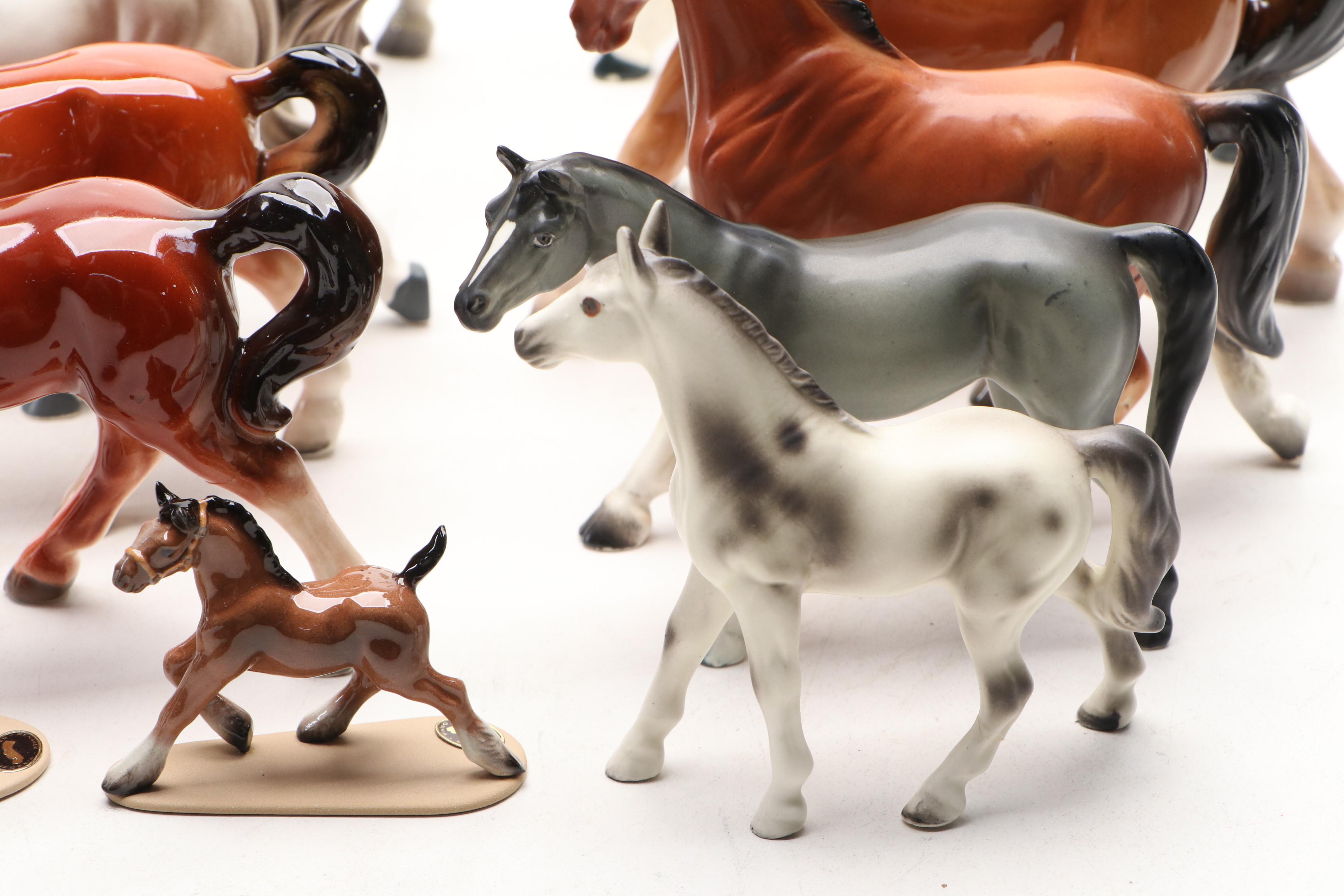 Vintage Ceramic Horse Figurines, Mid to Late 20th Century