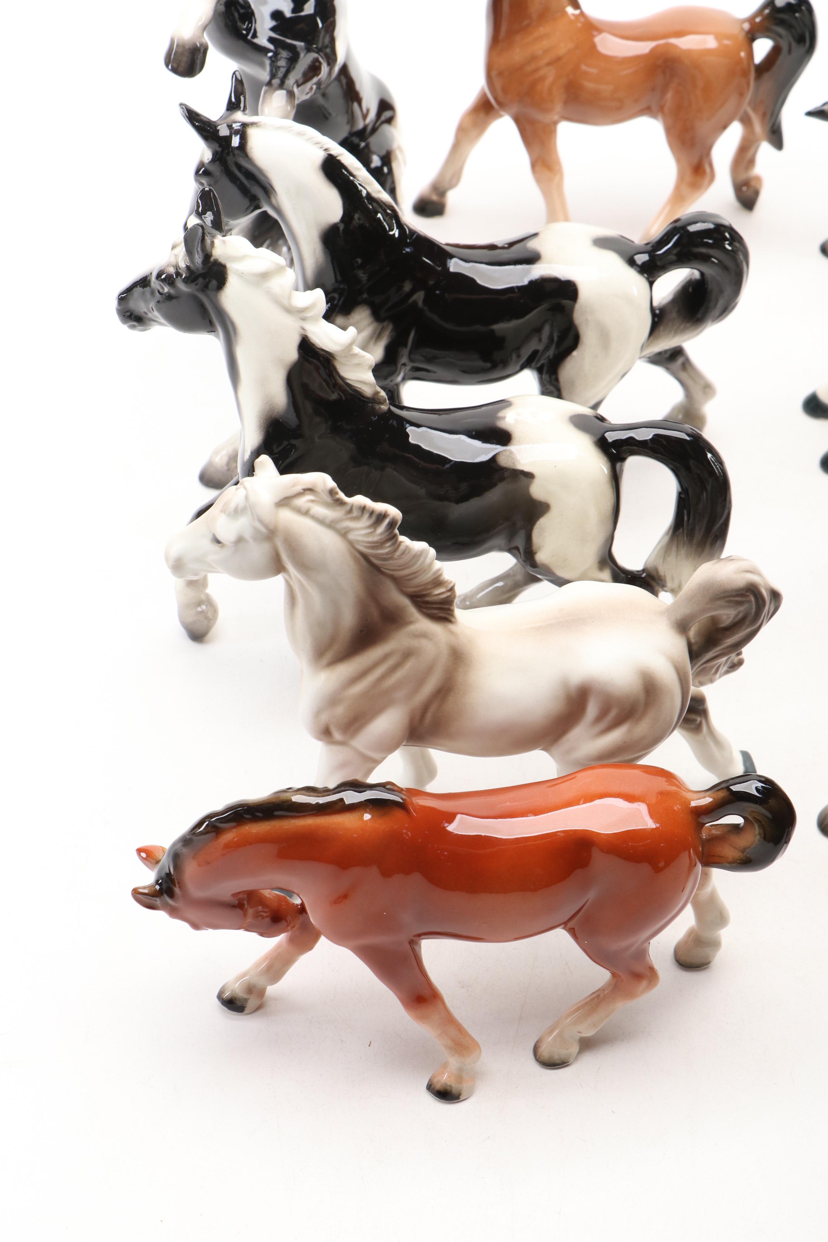 Vintage Ceramic Horse Figurines, Mid to Late 20th Century