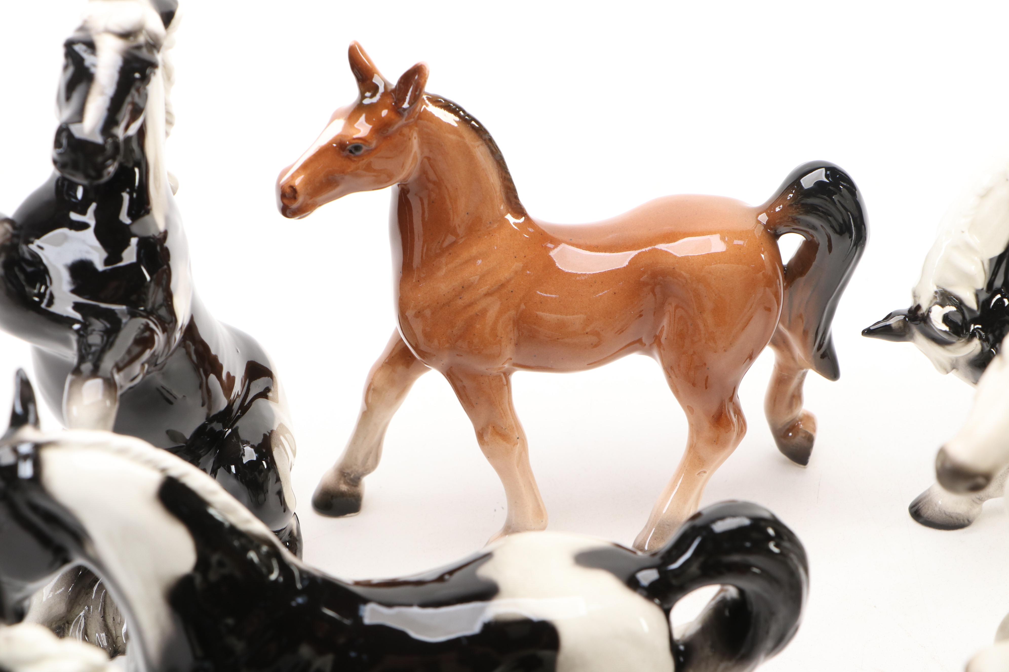 Vintage Ceramic Horse Figurines, Mid to Late 20th Century