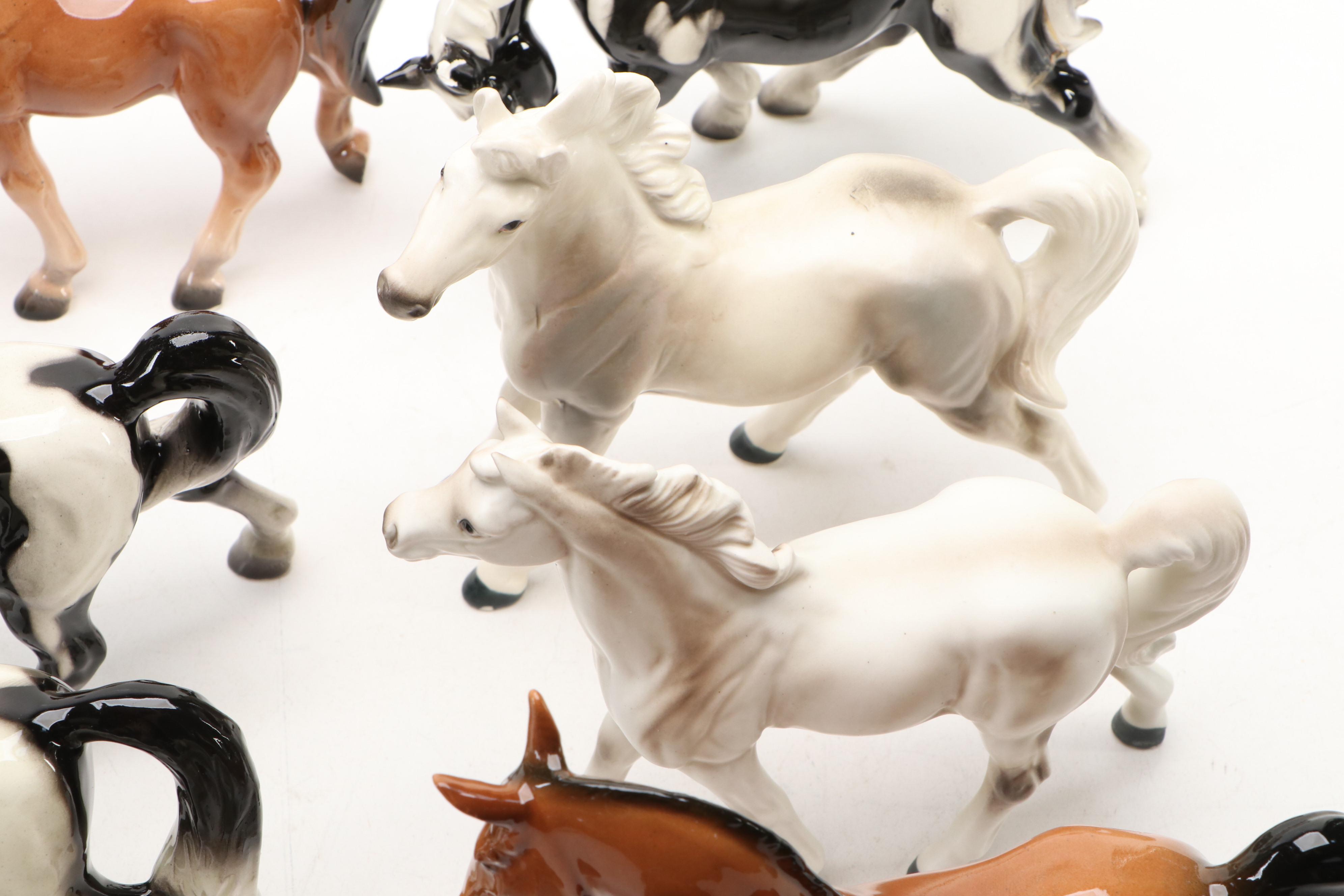 Vintage Ceramic Horse Figurines, Mid to Late 20th Century