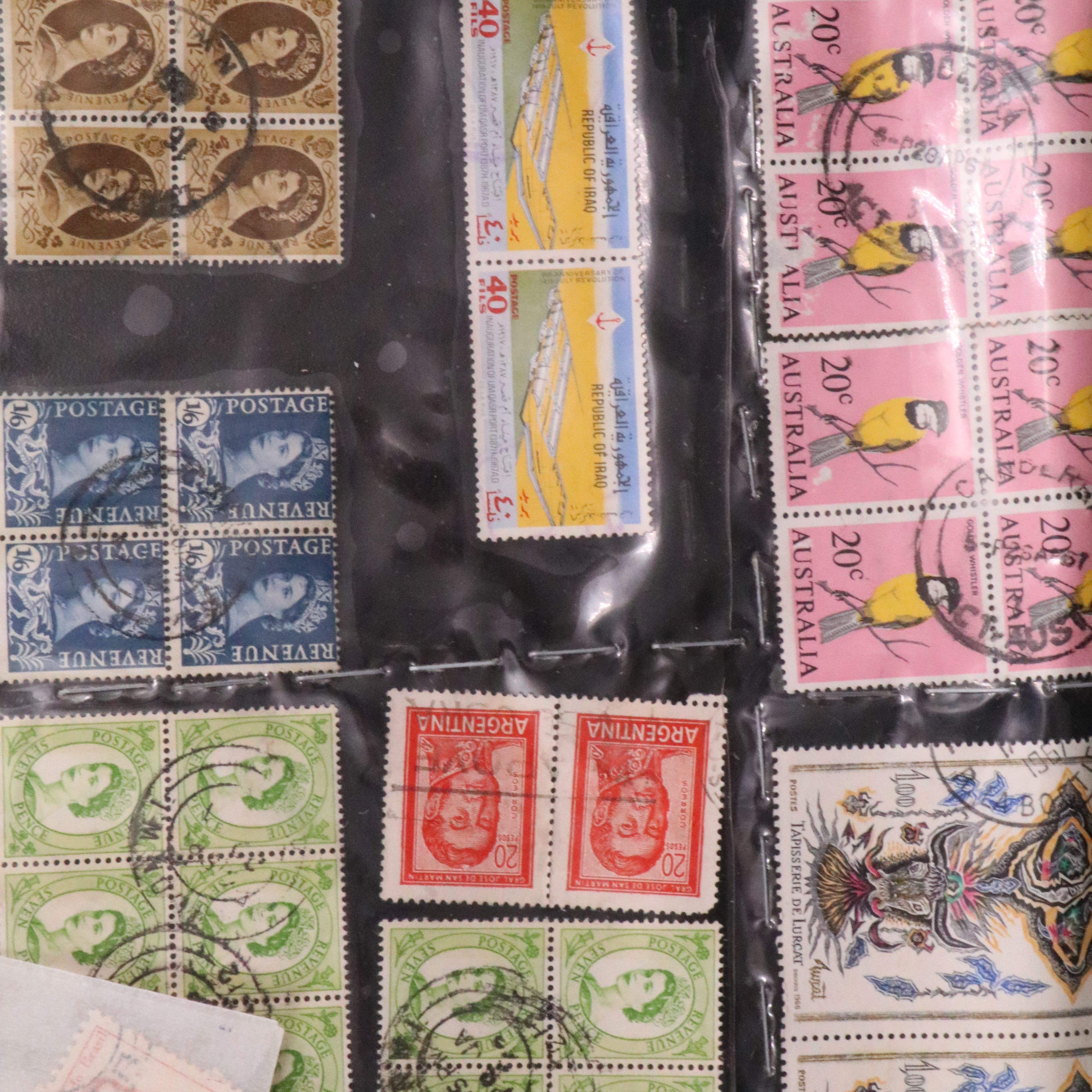 Collection of Vintage World Postage Stamps