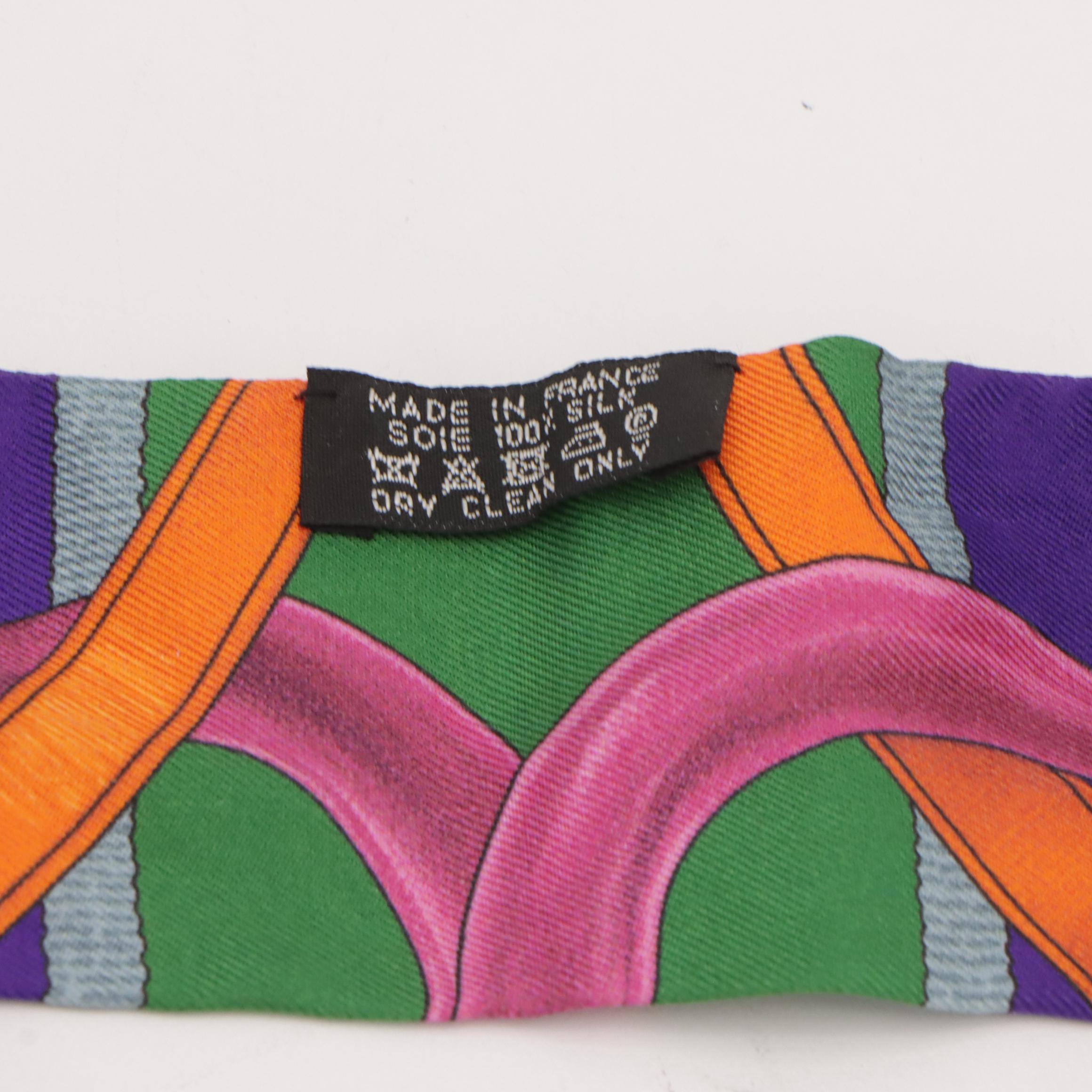 Hermès "Grand Manège" Multicolor Silk Twilly in Box