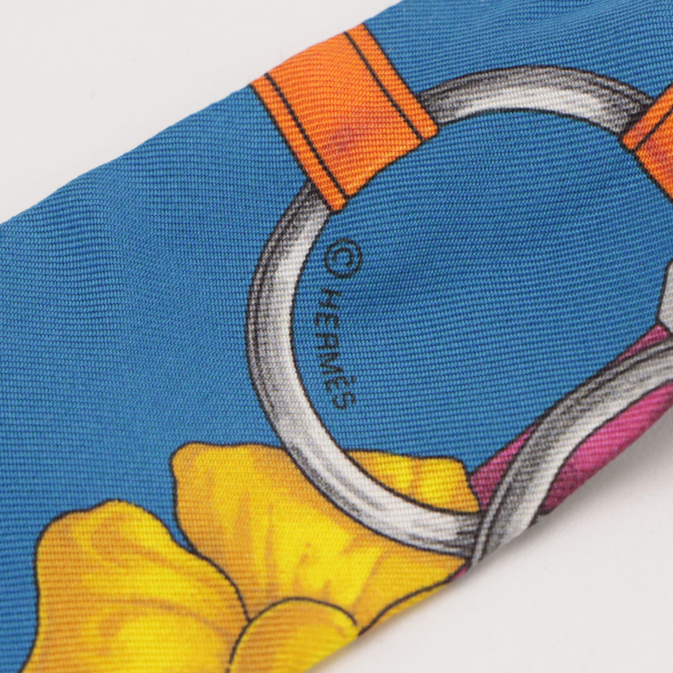 Hermès "Grand Manège" Multicolor Silk Twilly in Box