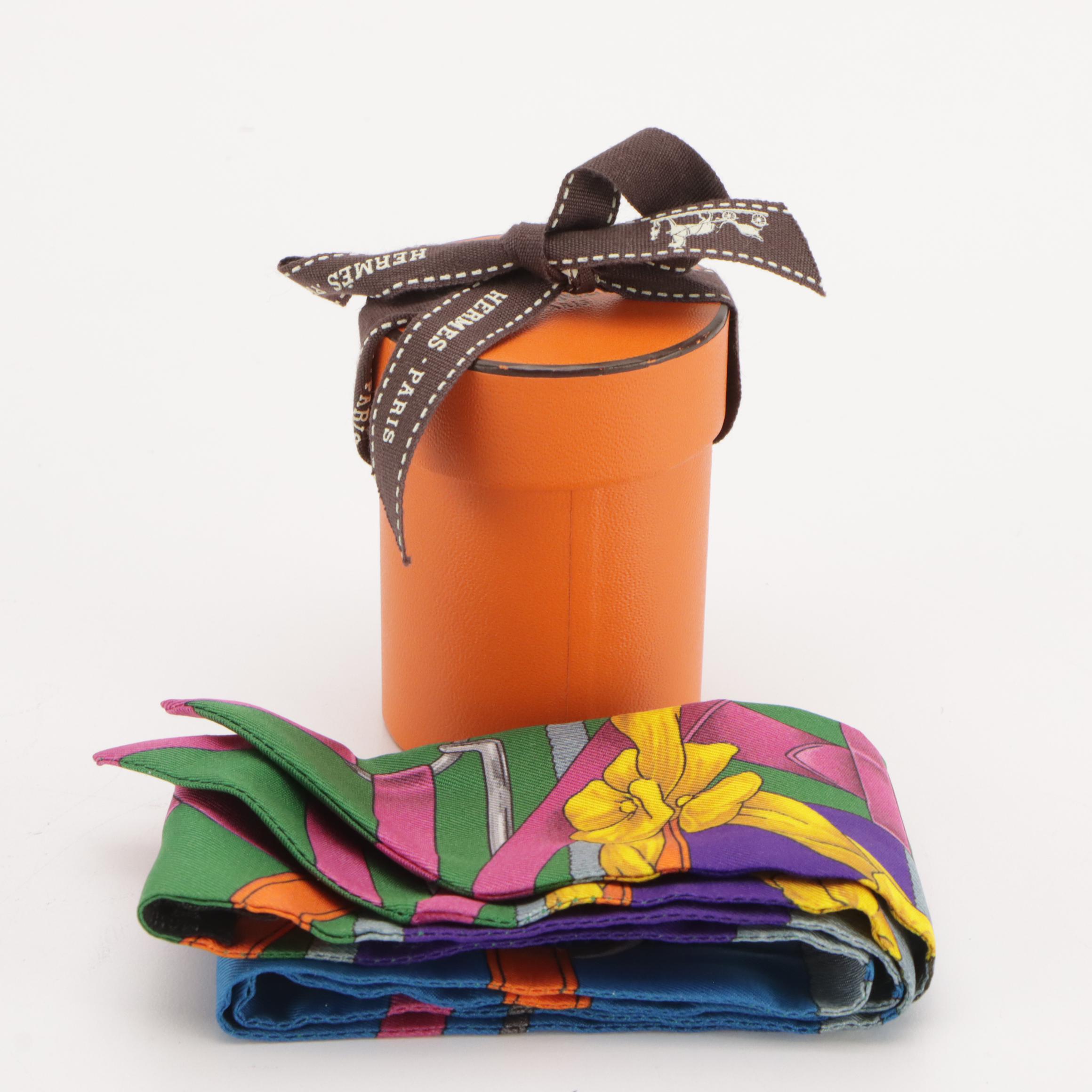 Hermès "Grand Manège" Multicolor Silk Twilly in Box