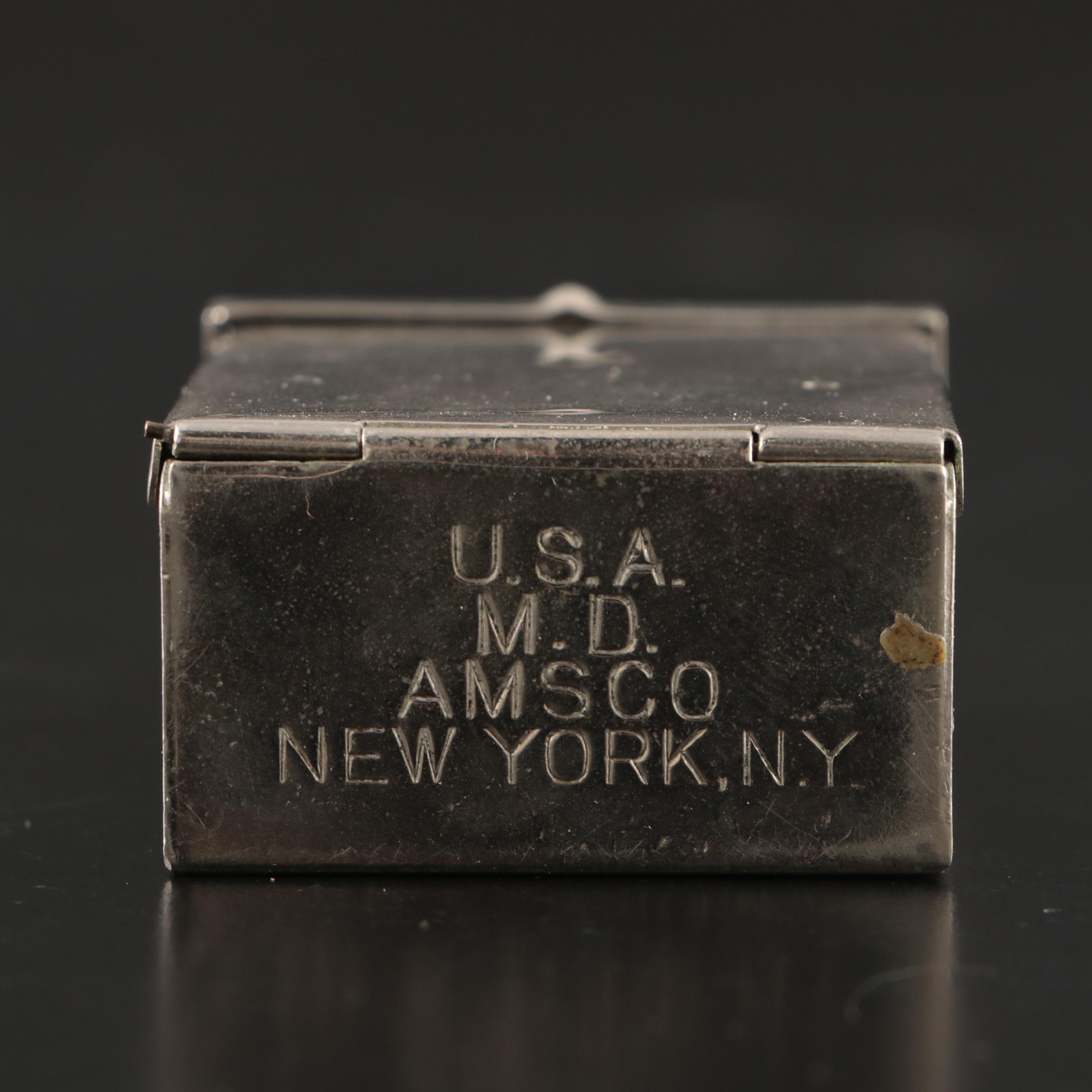 World War II Era AMSCO Metal Medical Box