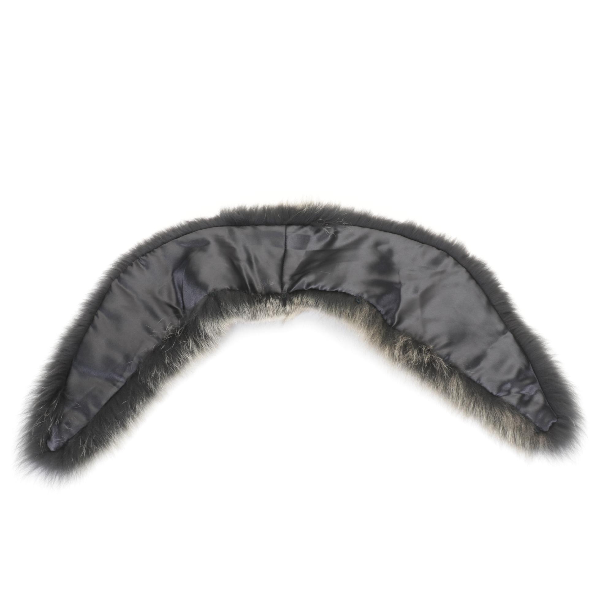 Silver Fox Fur and Wolf Fur Shawl Collars