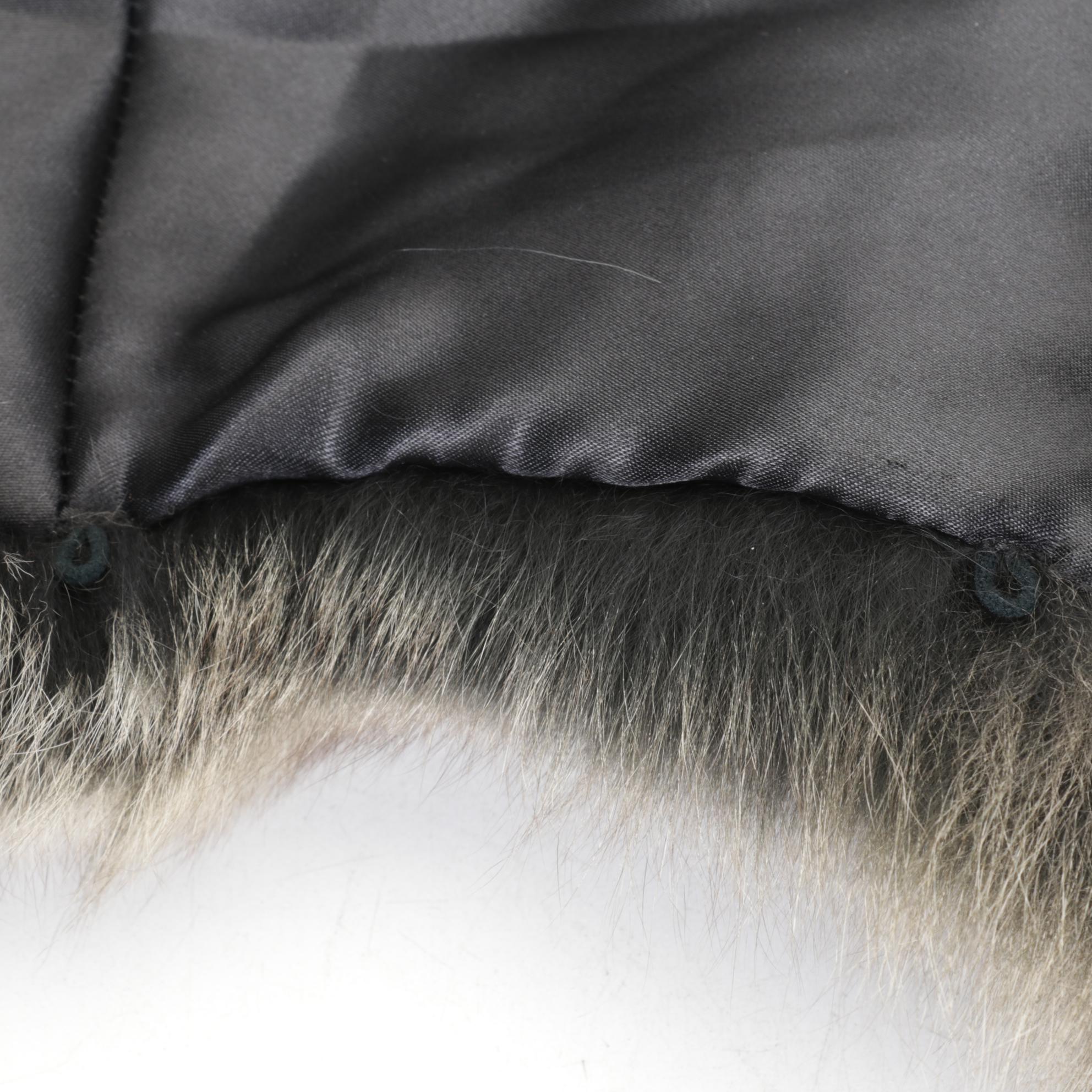 Silver Fox Fur and Wolf Fur Shawl Collars