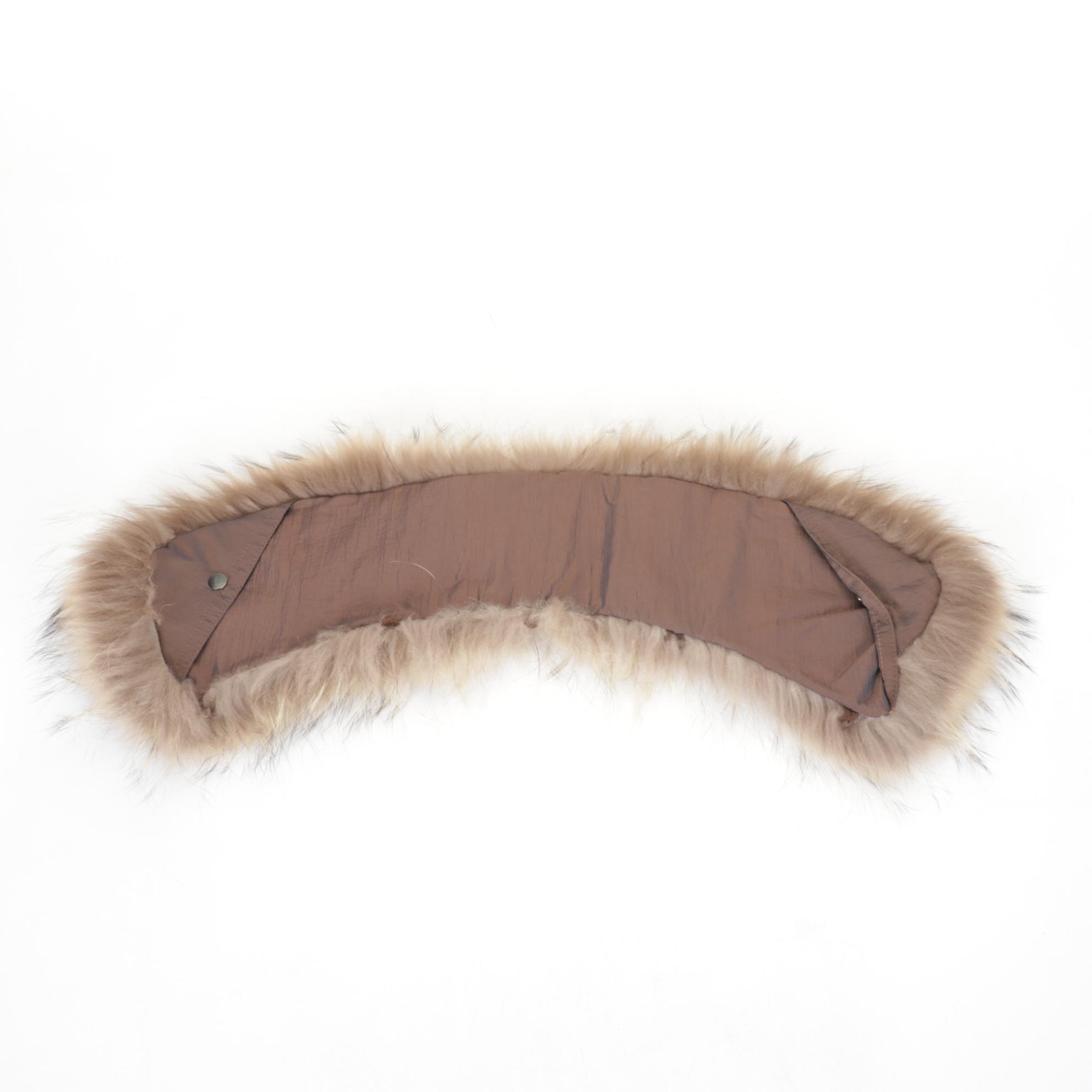 Silver Fox Fur and Wolf Fur Shawl Collars