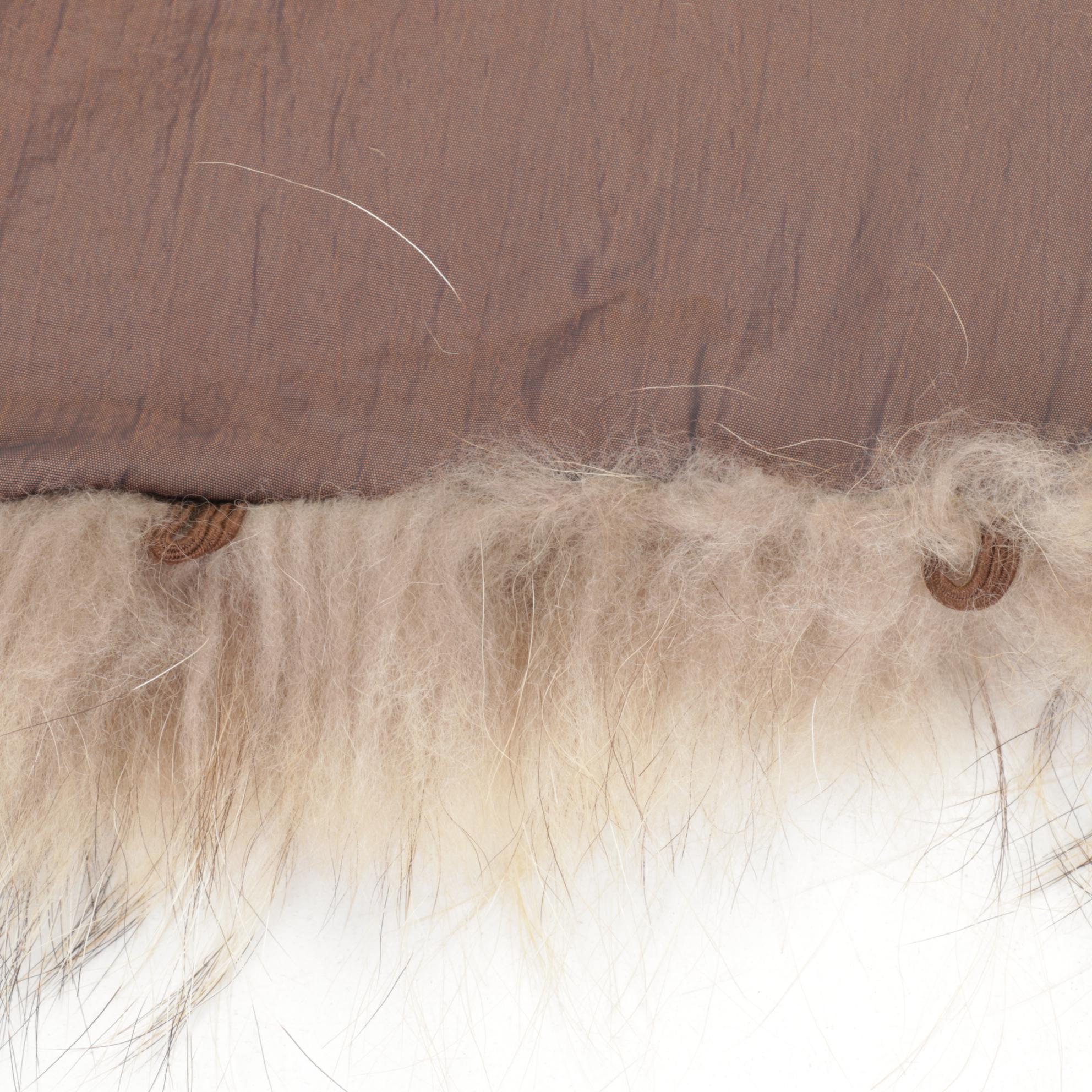 Silver Fox Fur and Wolf Fur Shawl Collars