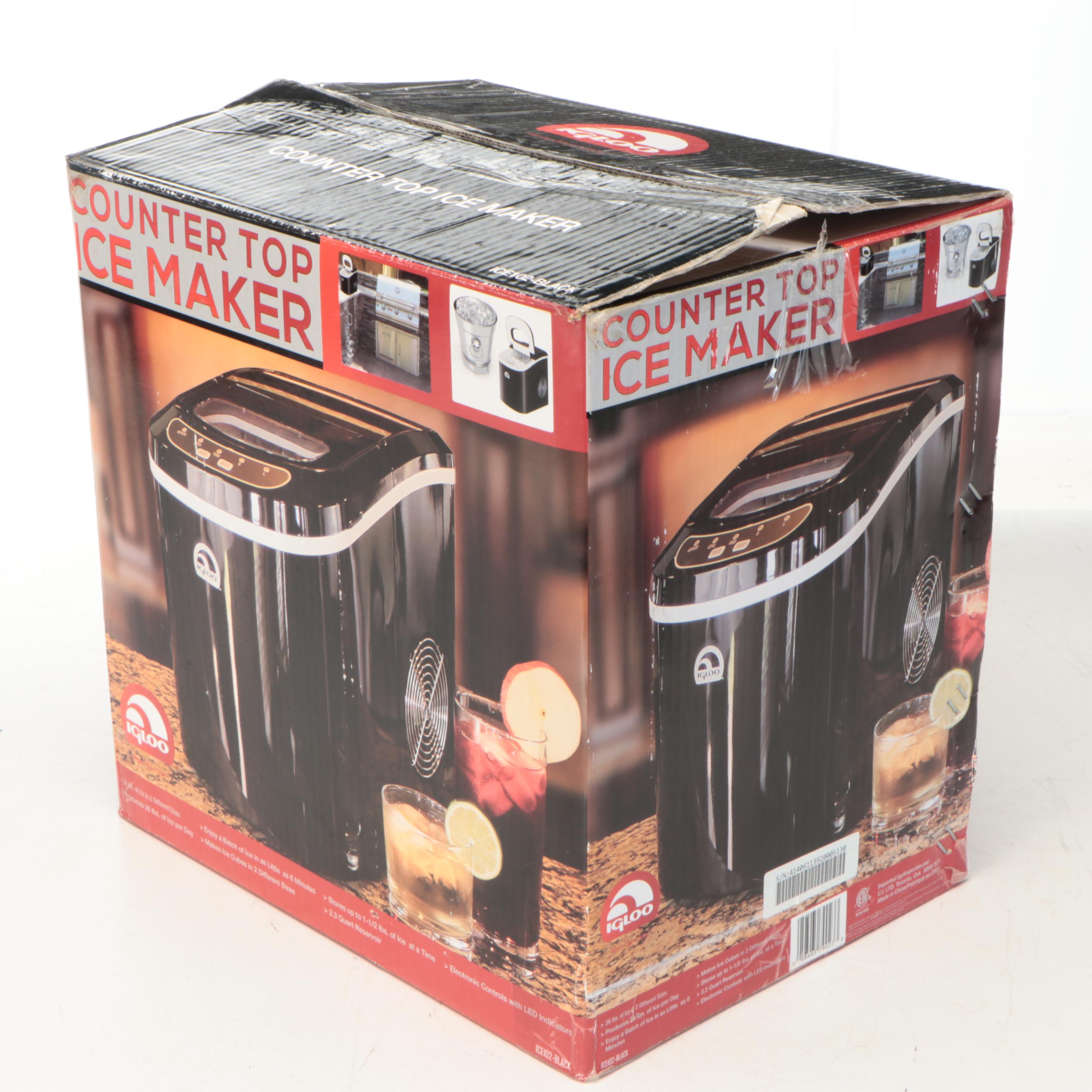 Igloo Counter Top Ice Maker with Gailstyn Metal Ice Bucket