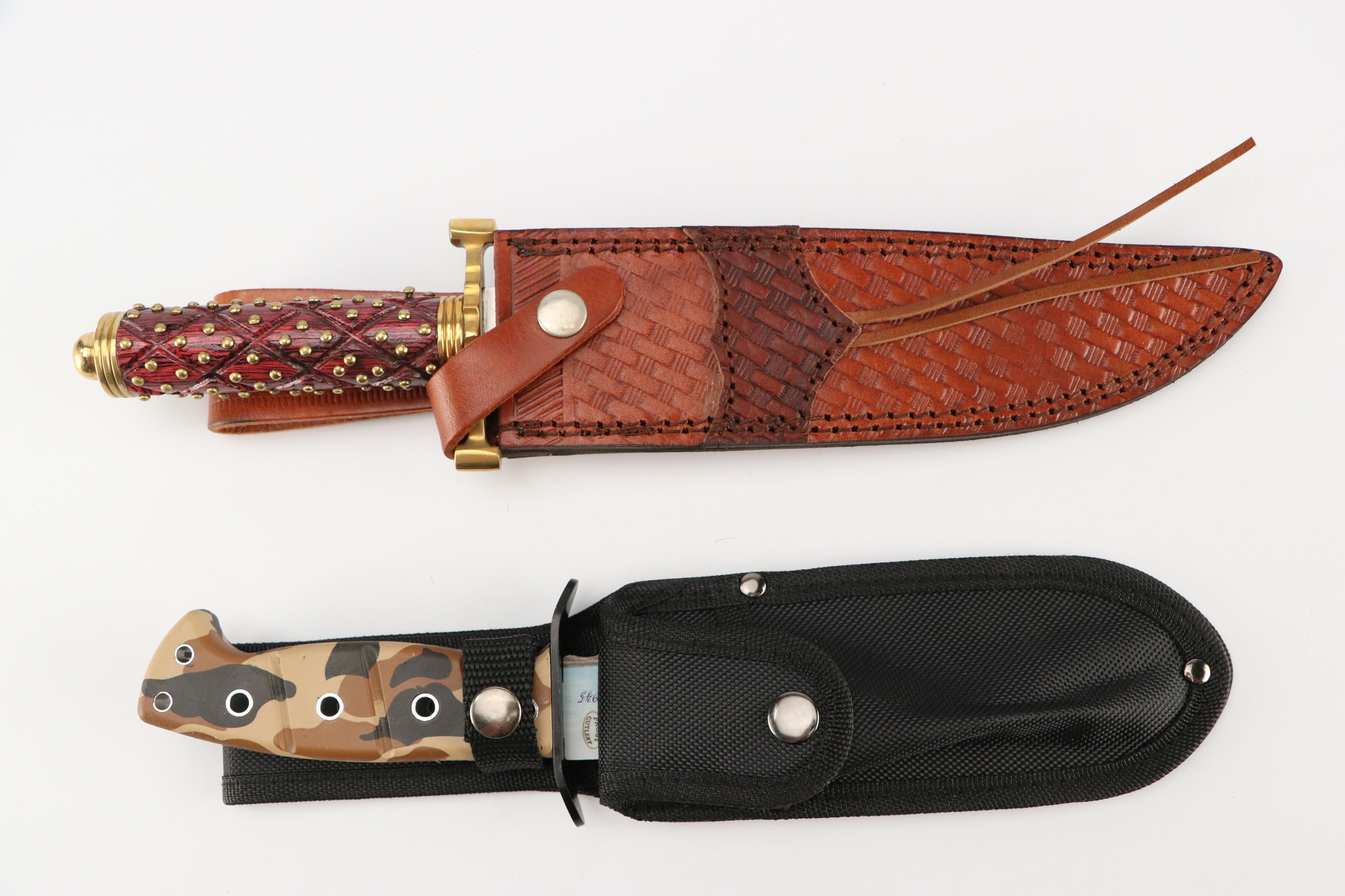 American Hunter and Frost Cutlery Iwo Jima Commemorative Fixed Blade Knives