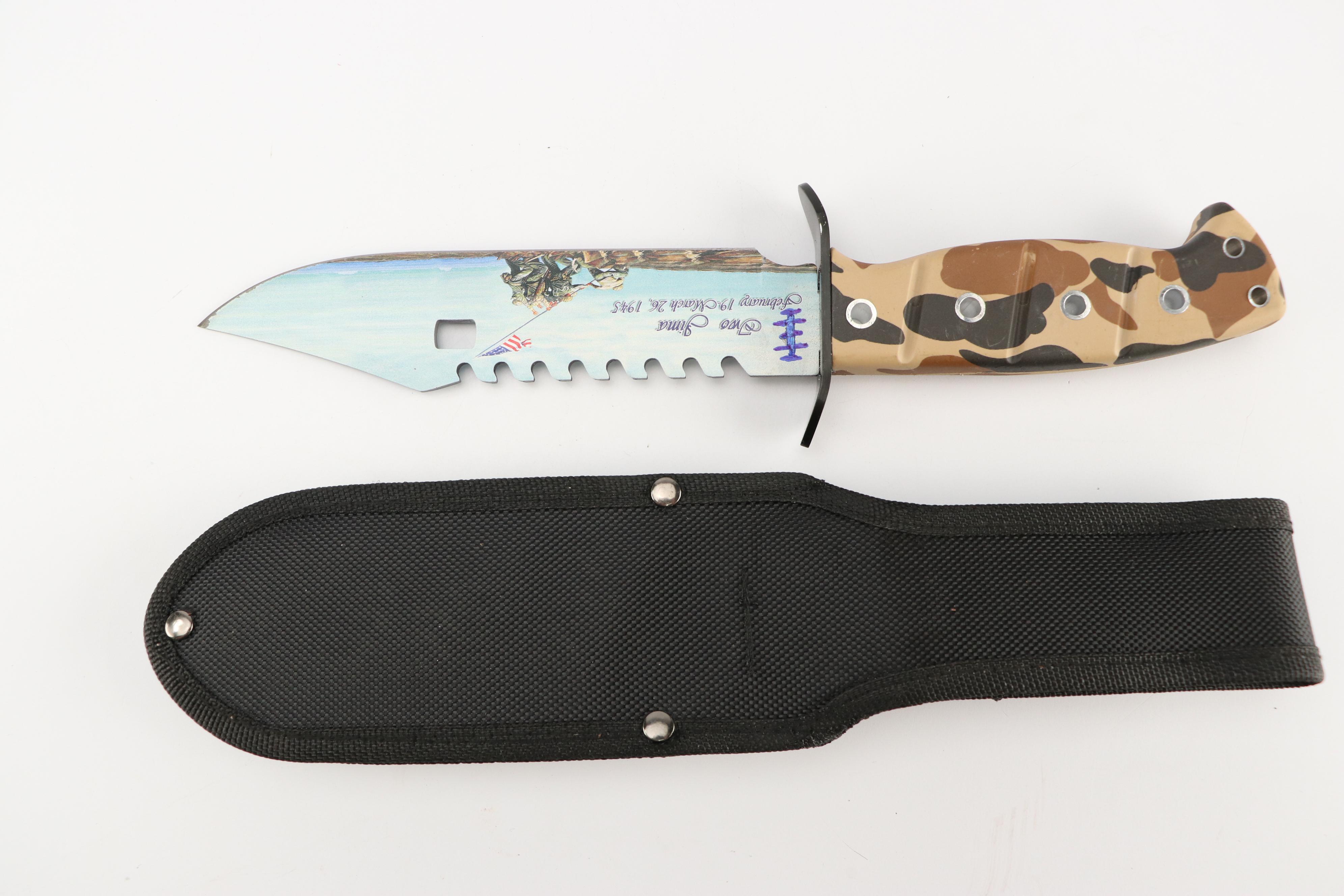 American Hunter and Frost Cutlery Iwo Jima Commemorative Fixed Blade Knives