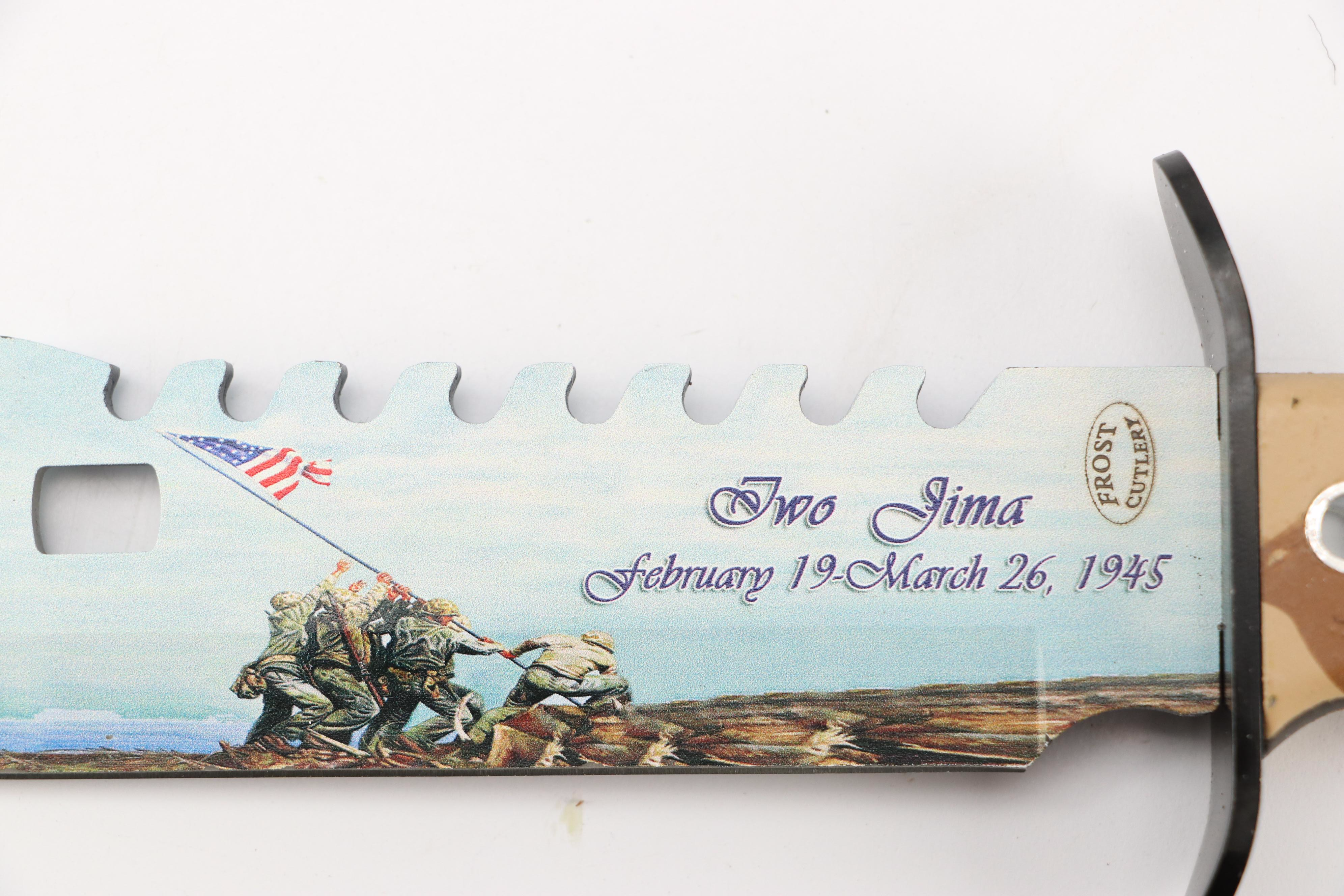 American Hunter and Frost Cutlery Iwo Jima Commemorative Fixed Blade Knives
