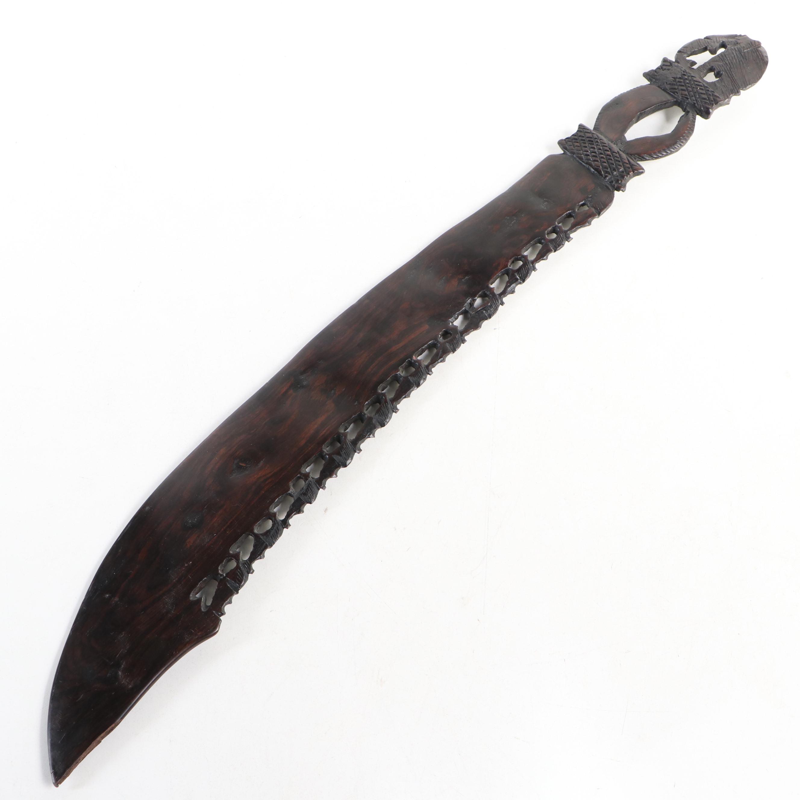Hand-Carved Wooden Machete