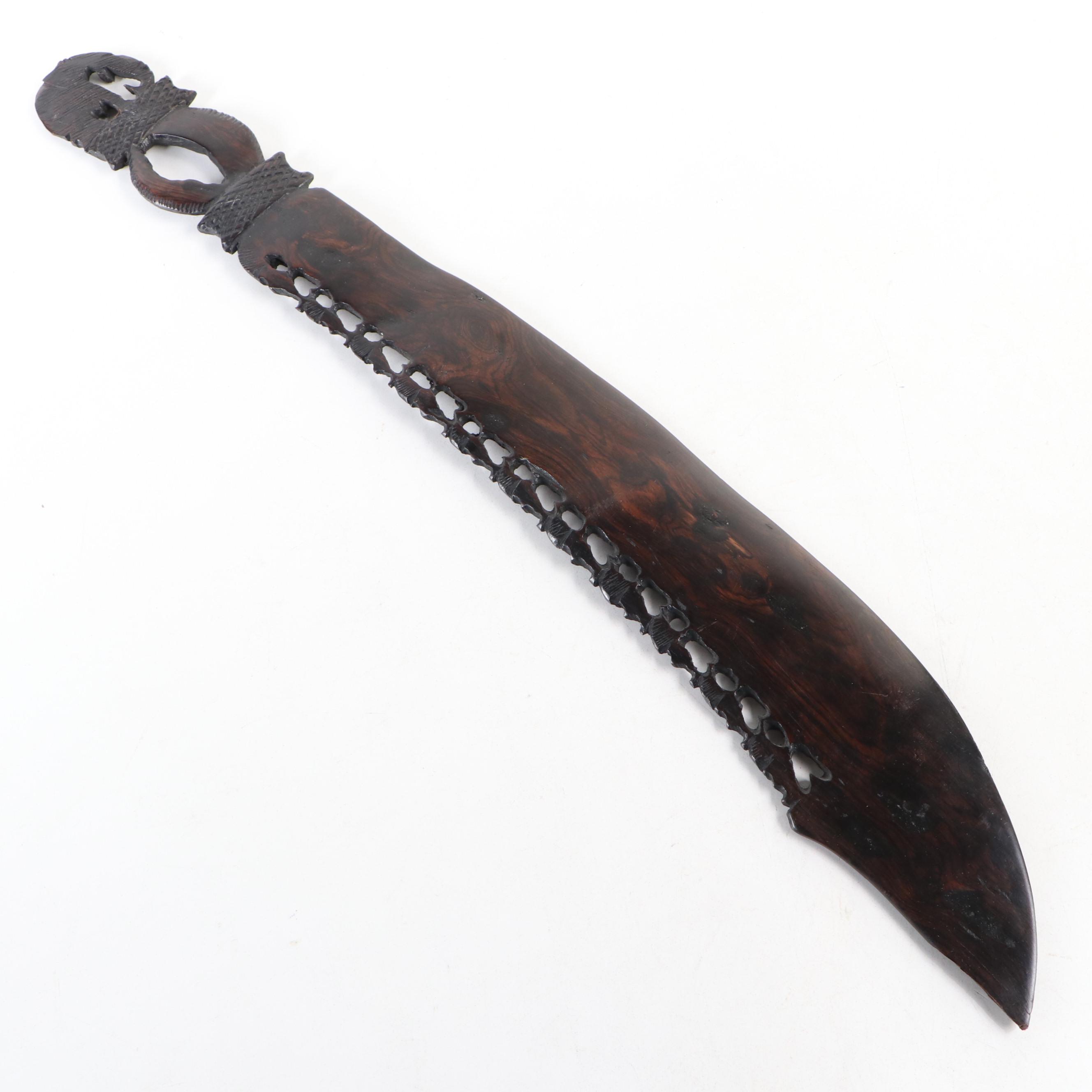 Hand-Carved Wooden Machete