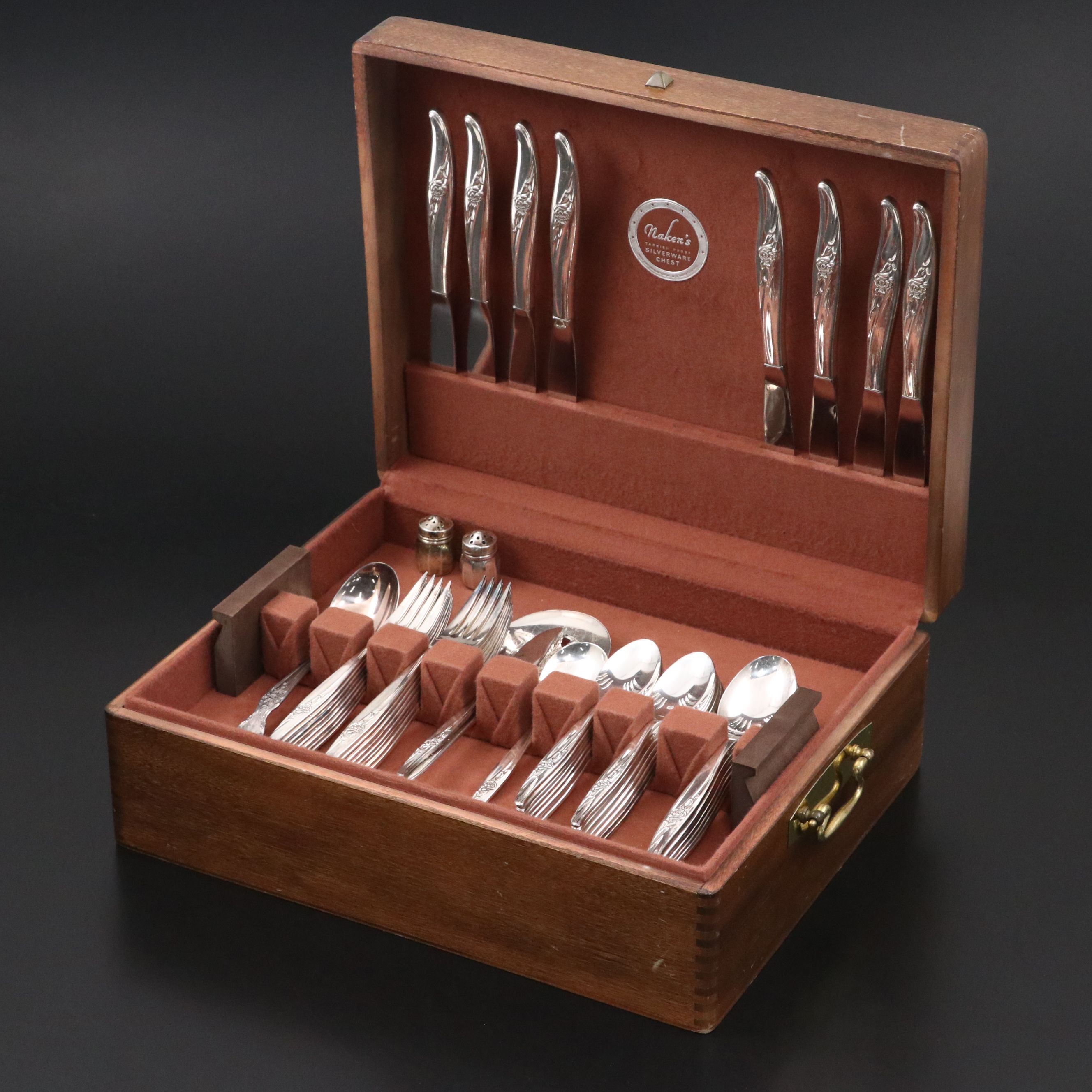 Oneida "Rose Song" Silver Plate Flatware, 1964-1971