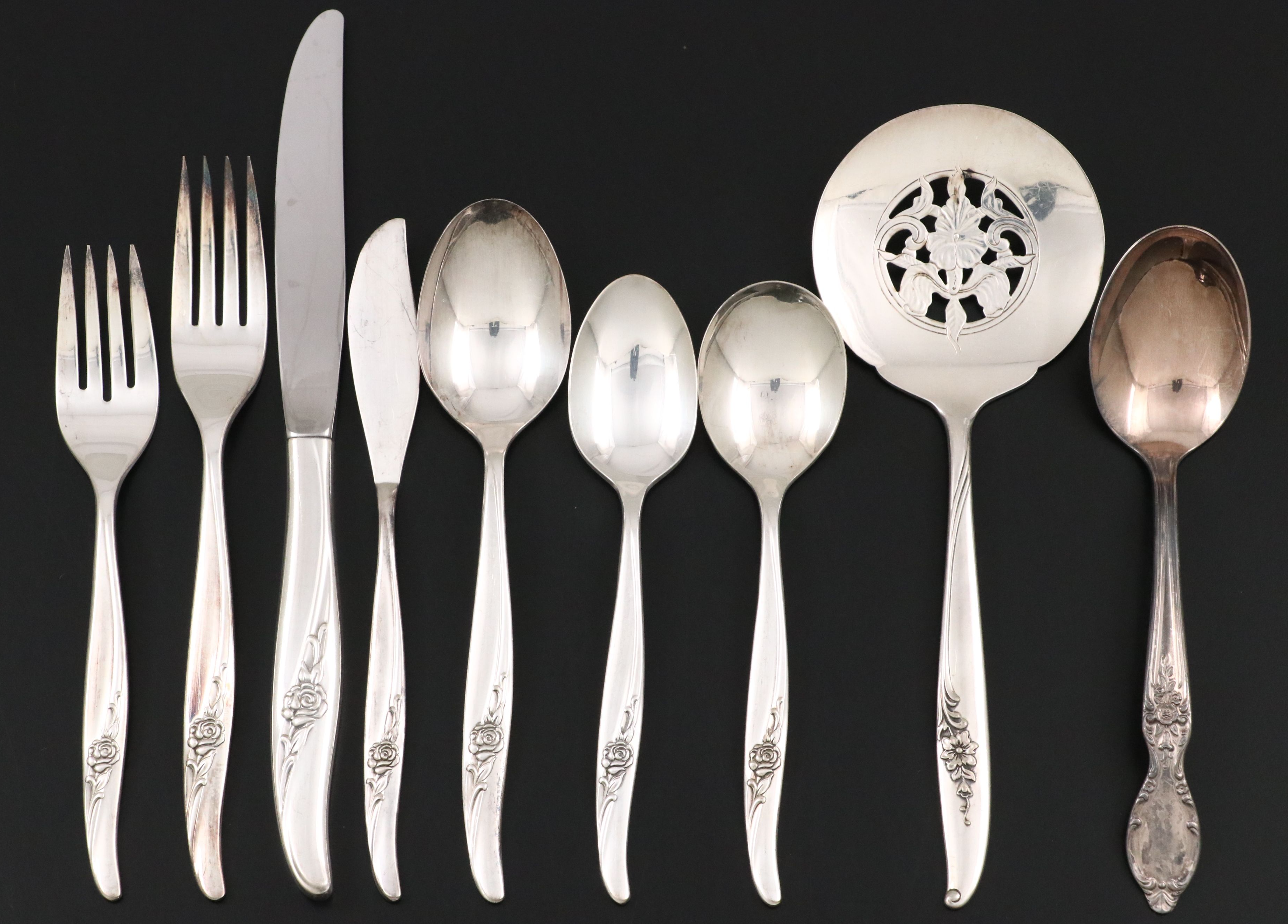 Oneida "Rose Song" Silver Plate Flatware, 1964-1971