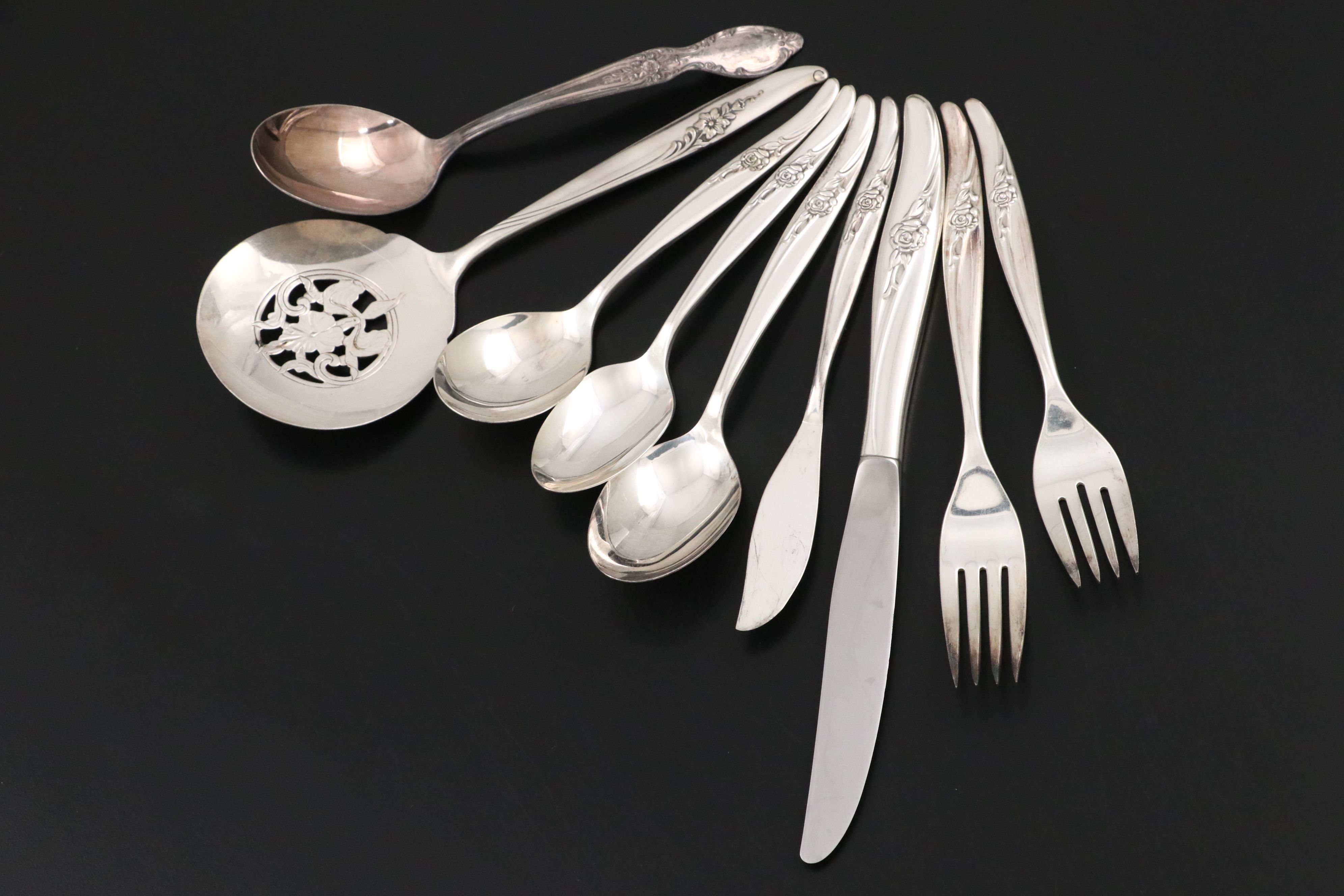 Oneida "Rose Song" Silver Plate Flatware, 1964-1971