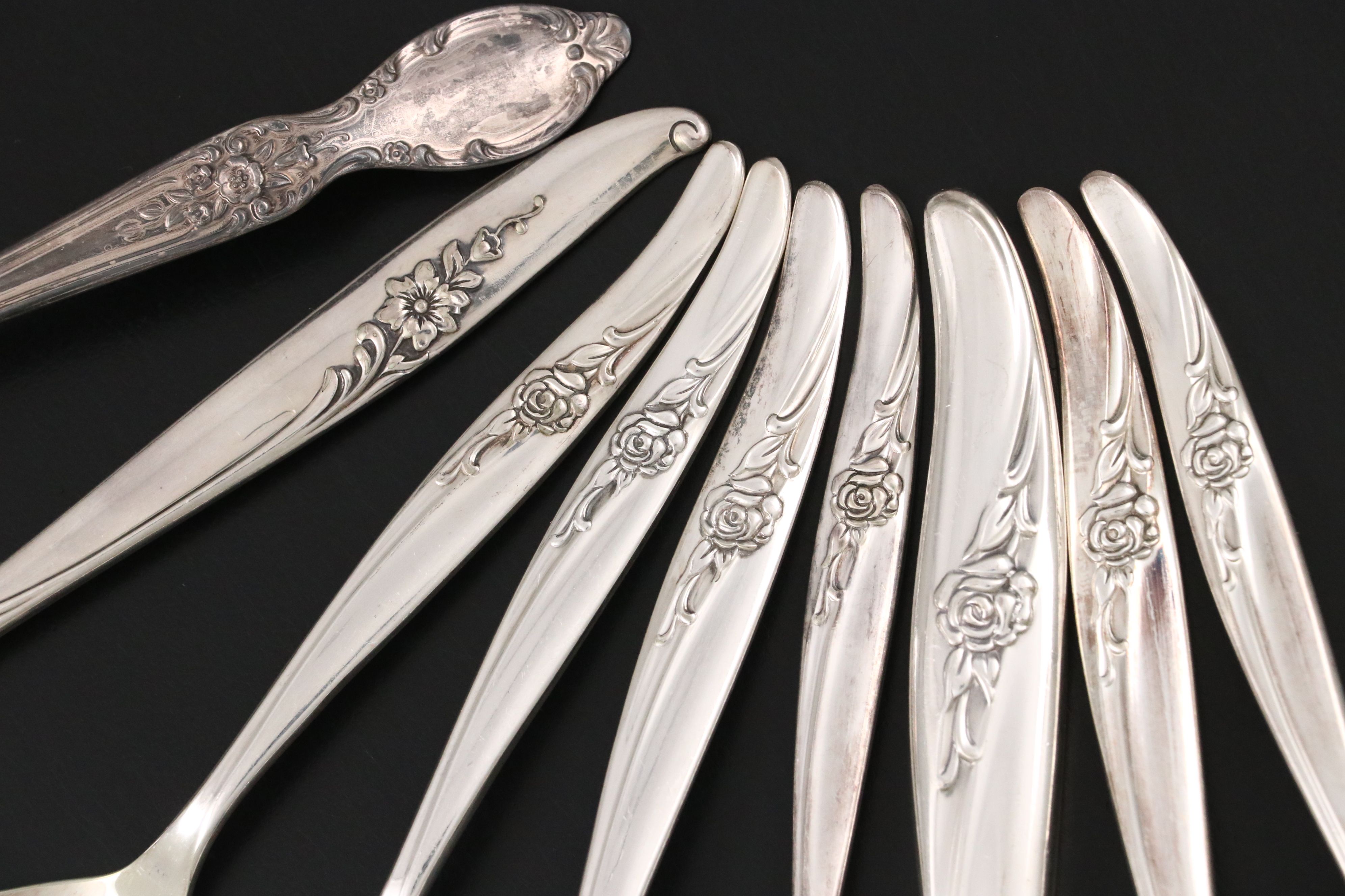 Oneida "Rose Song" Silver Plate Flatware, 1964-1971