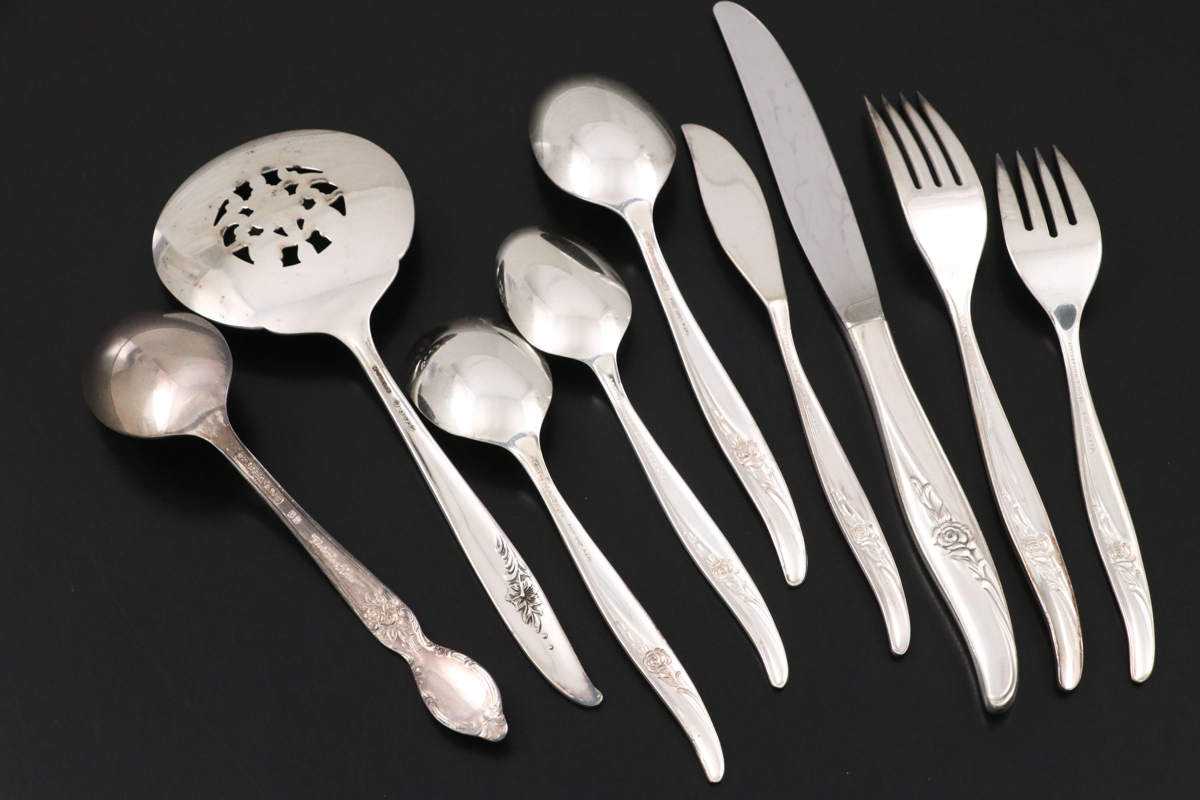 Oneida "Rose Song" Silver Plate Flatware, 1964-1971