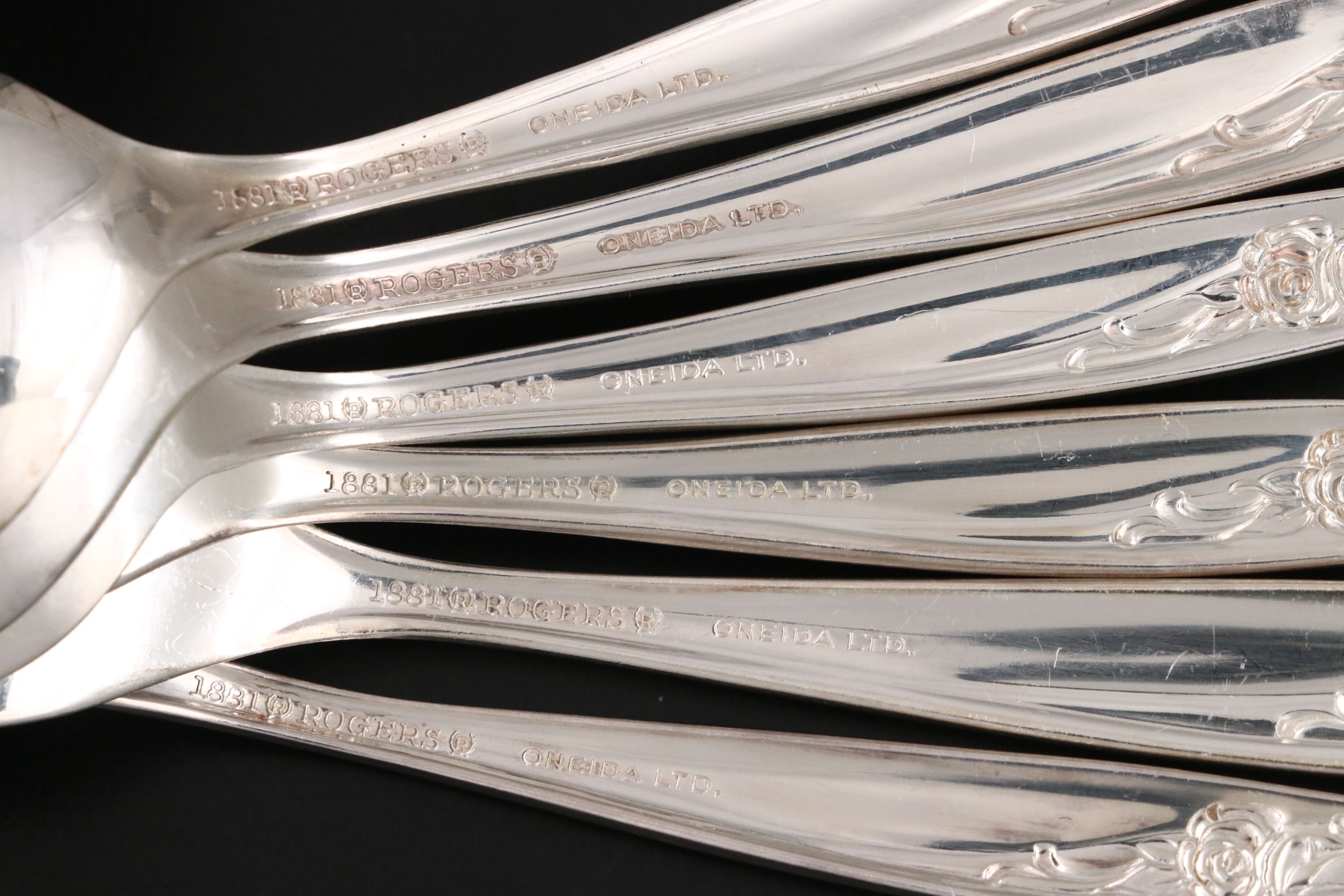 Oneida "Rose Song" Silver Plate Flatware, 1964-1971