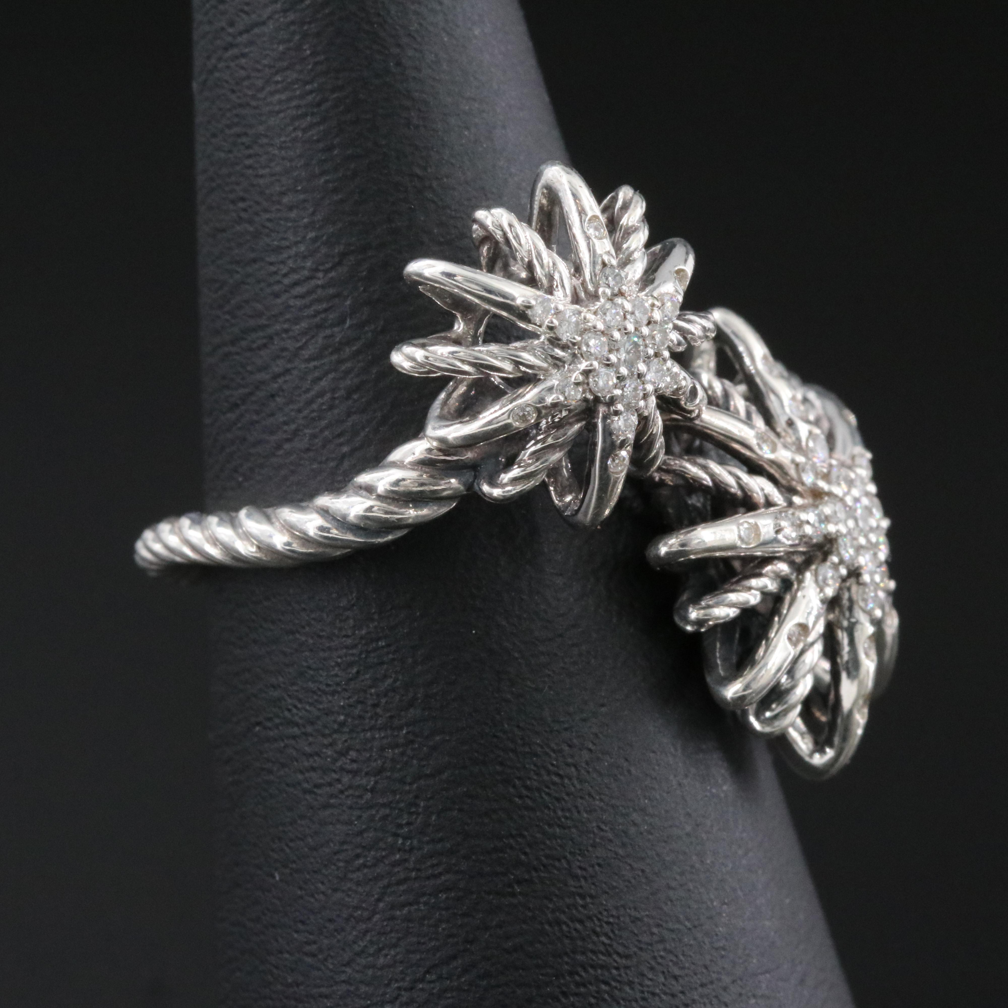 David Yurman Starburst Sterling 0.30 CTW Diamond Ring