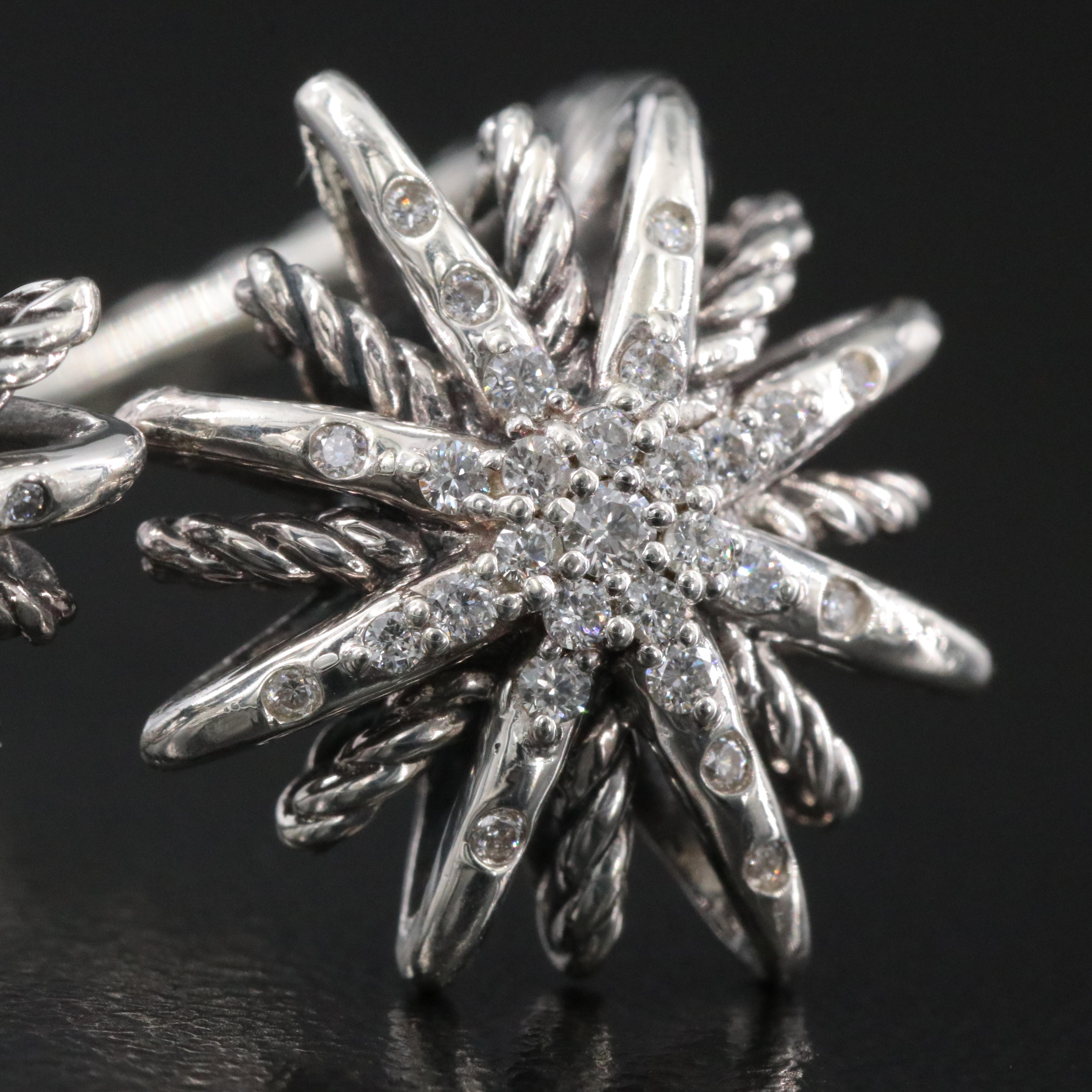 David Yurman Starburst Sterling 0.30 CTW Diamond Ring
