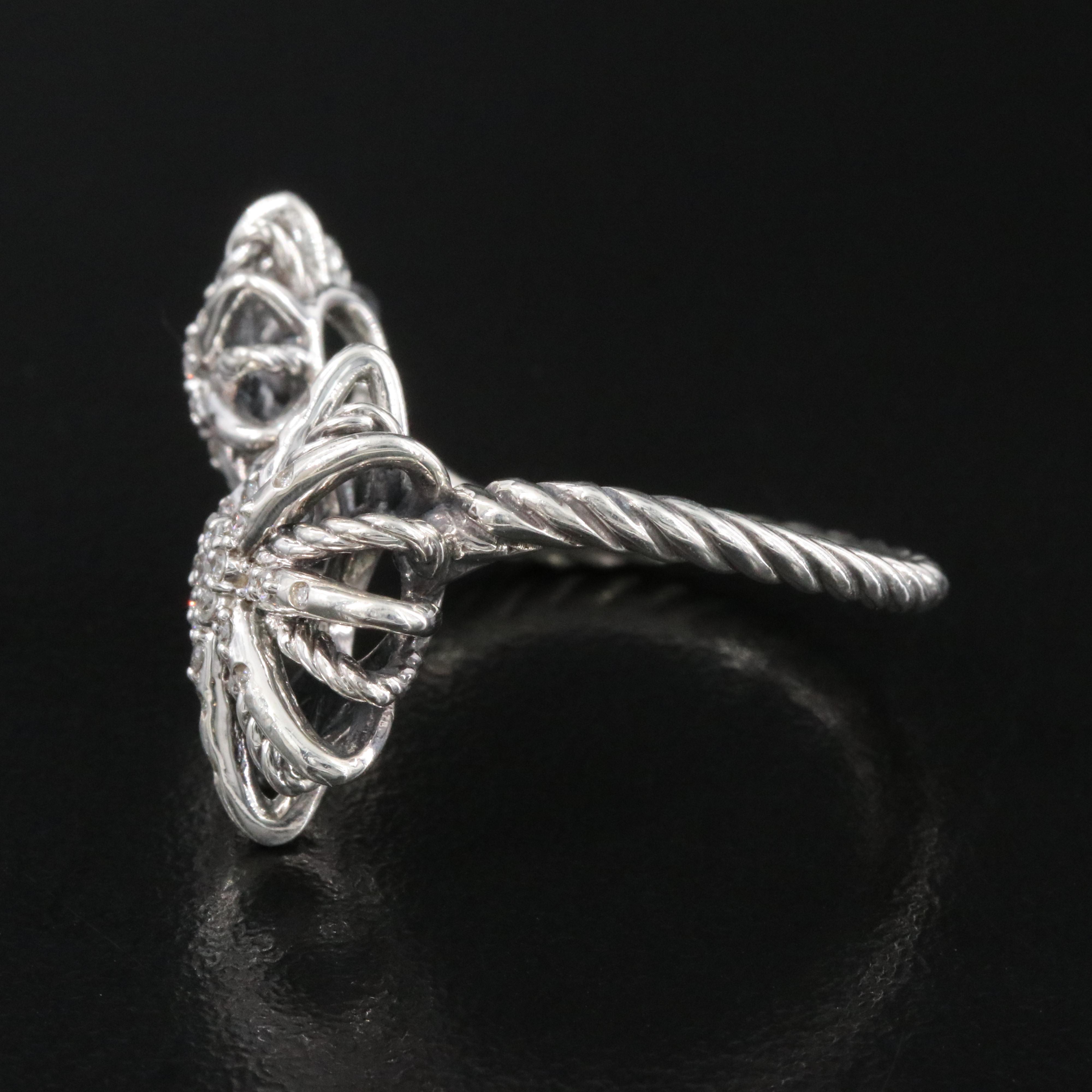 David Yurman Starburst Sterling 0.30 CTW Diamond Ring