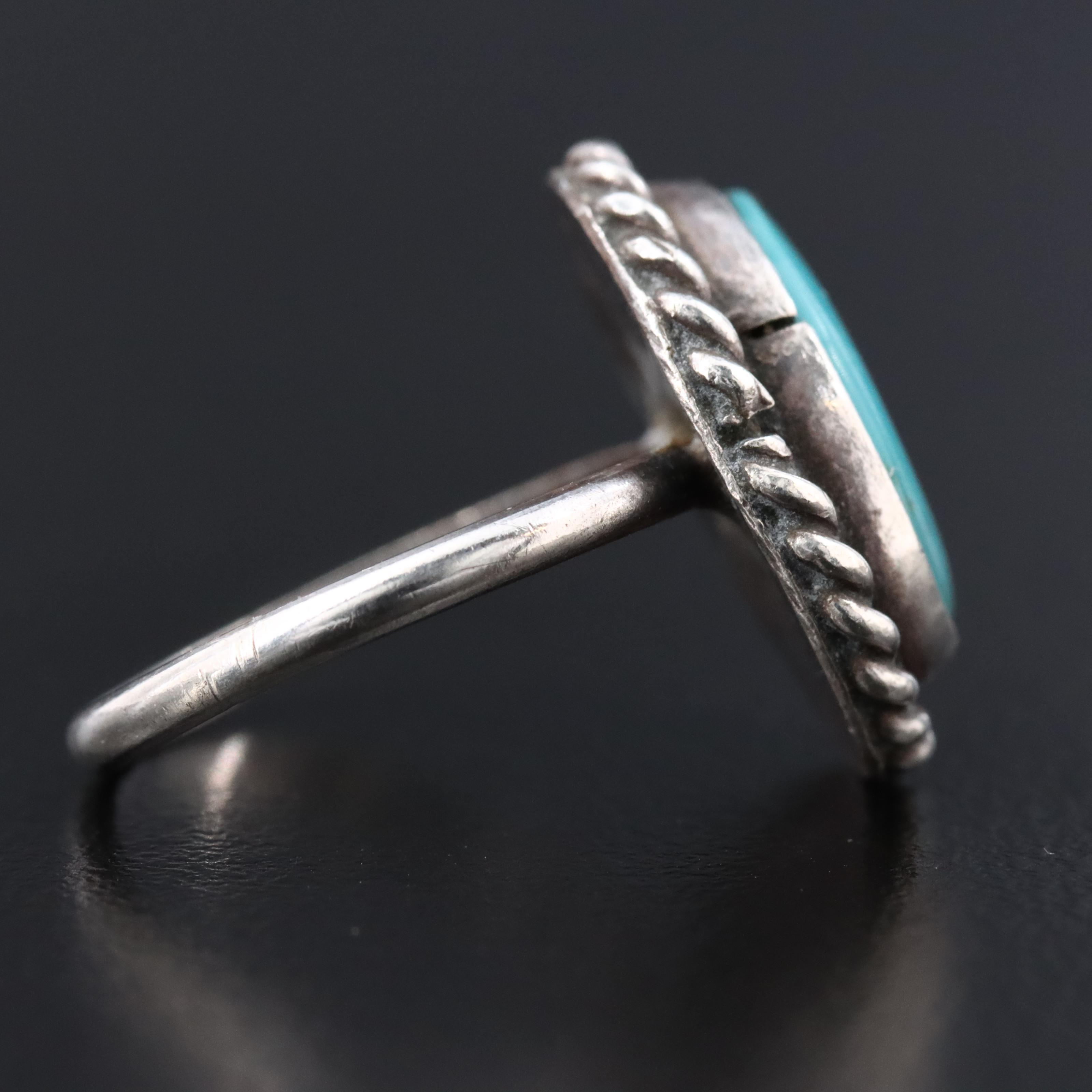 Sterling Faux Turquoise Ring