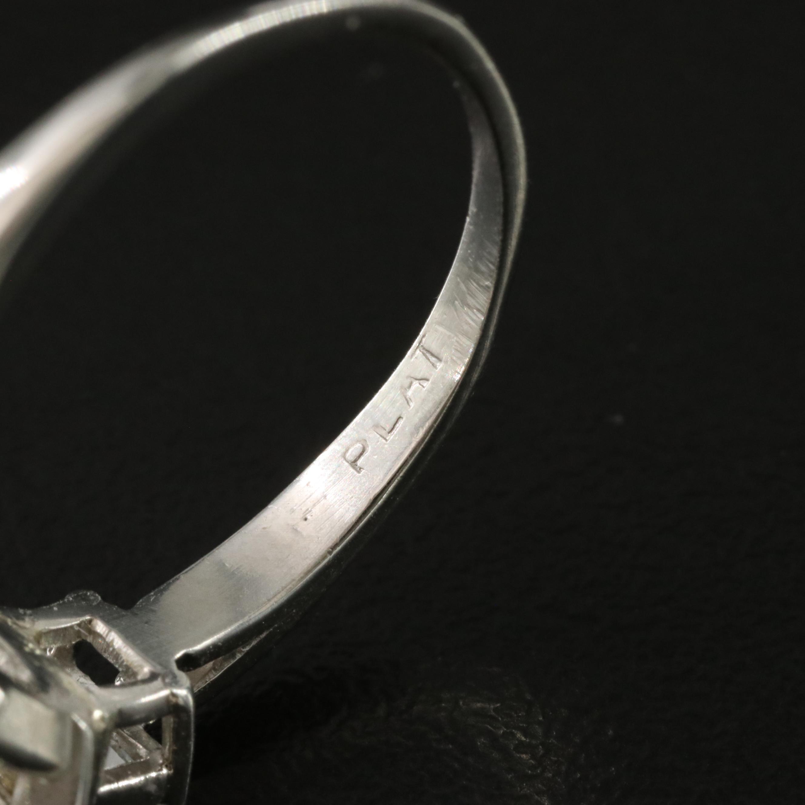 Platinum 5.13 CTW Diamond Ring with GIA Report