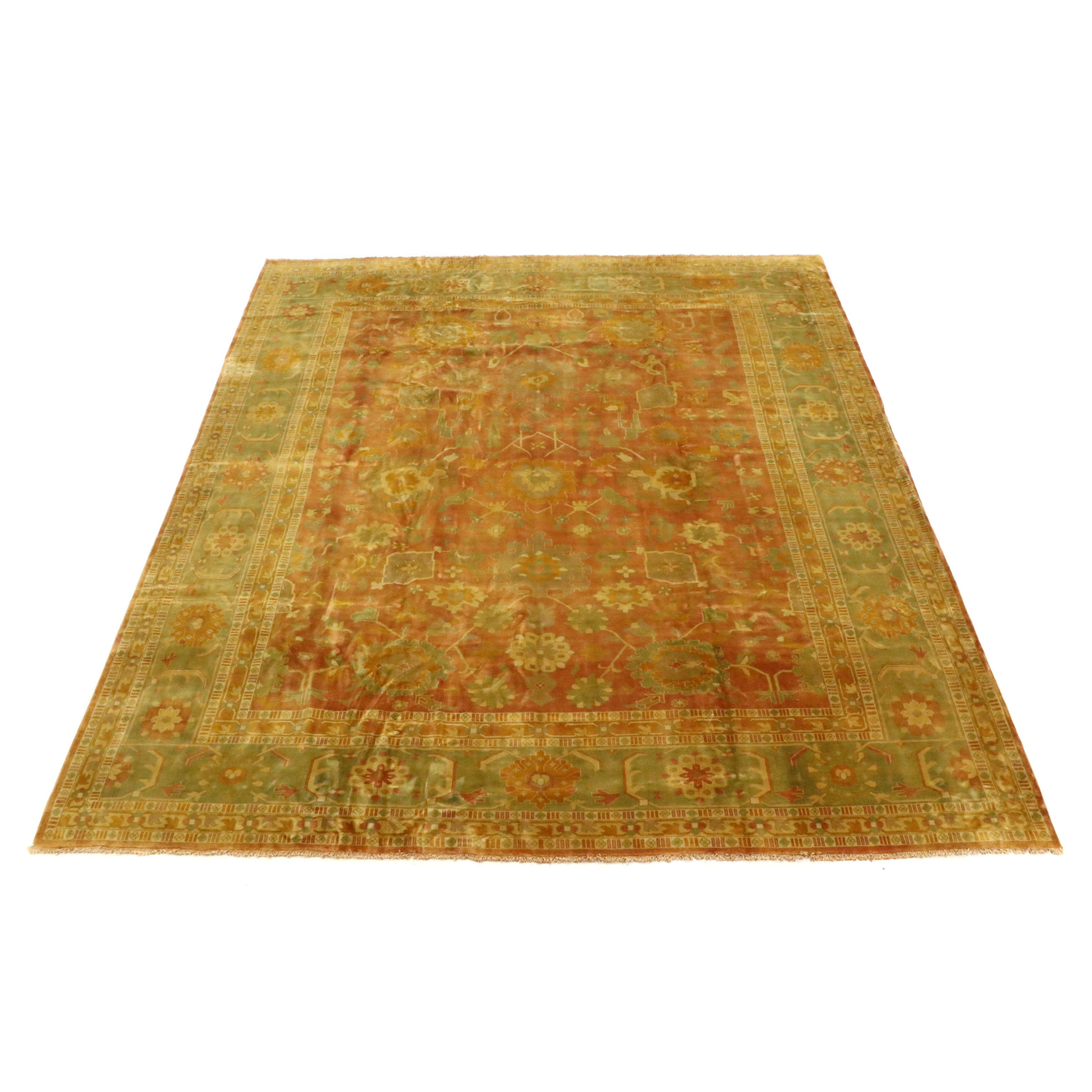 12'4 x 14'9 Hand-Knotted Pakistani Peshawar Room-Sized Rug