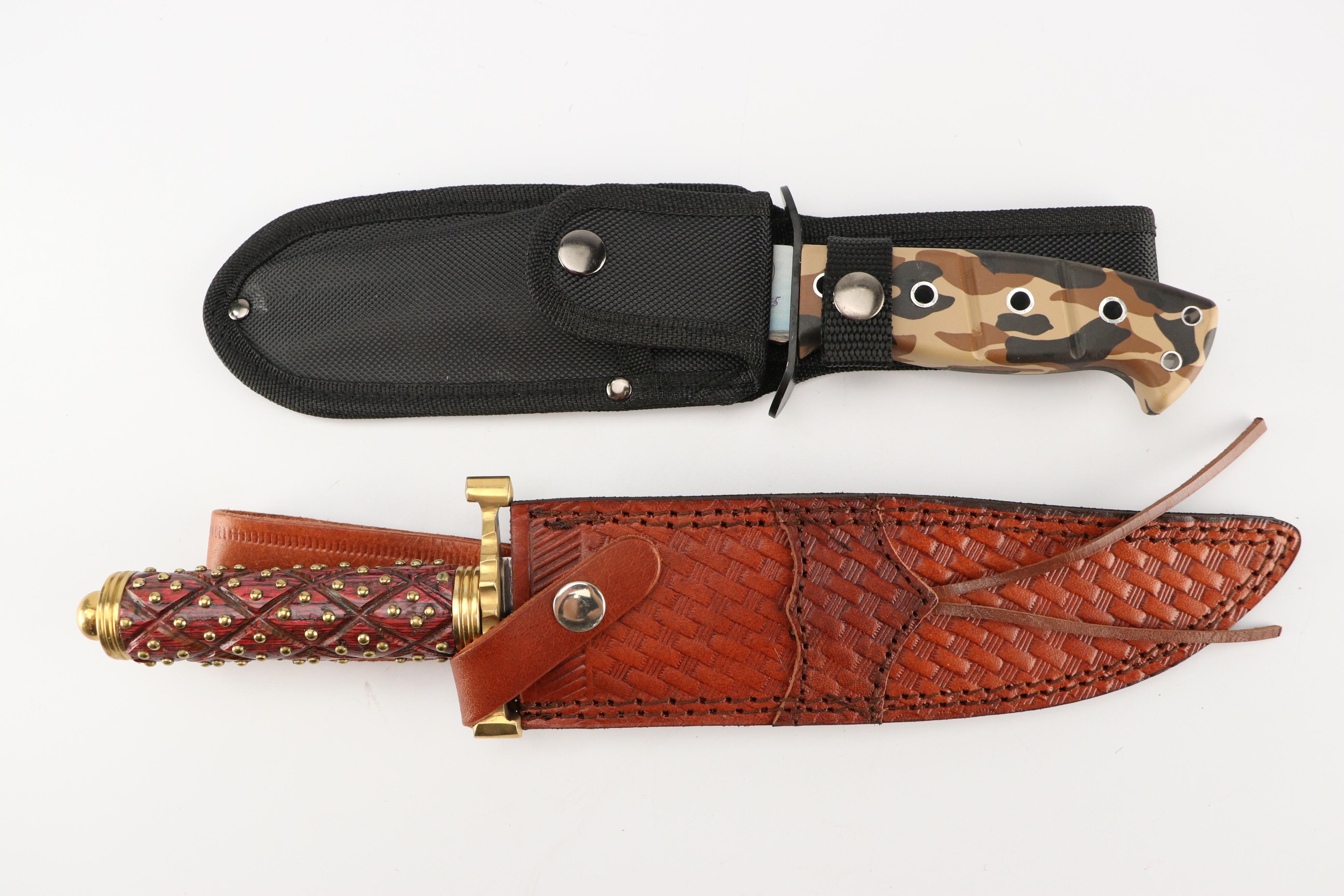 American Hunter and Frost Cutlery Iwo Jima Commemorative Fixed Blade Knives