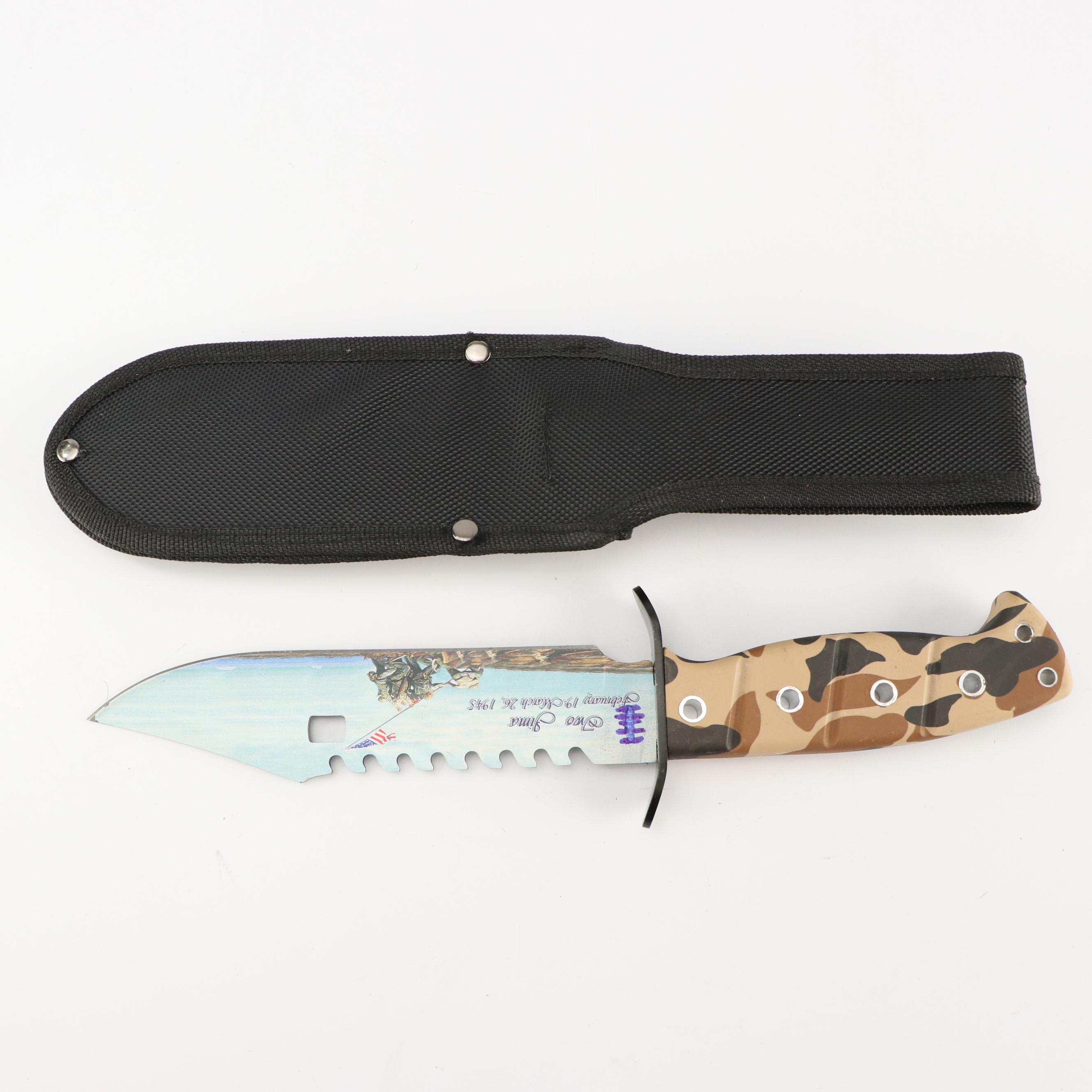 American Hunter and Frost Cutlery Iwo Jima Commemorative Fixed Blade Knives