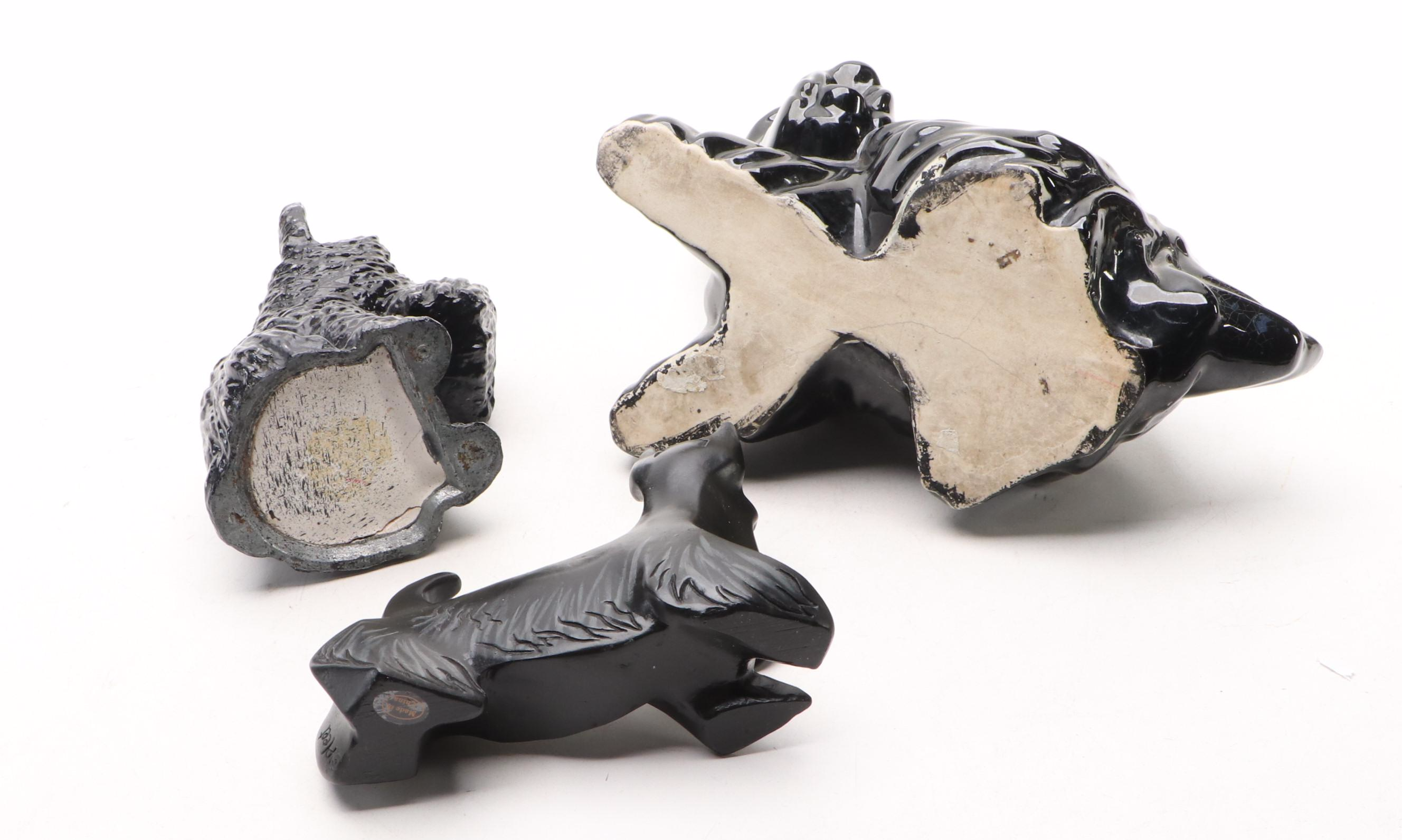 Vintage Ceramic Scottie Dog Figurines and Other Decor