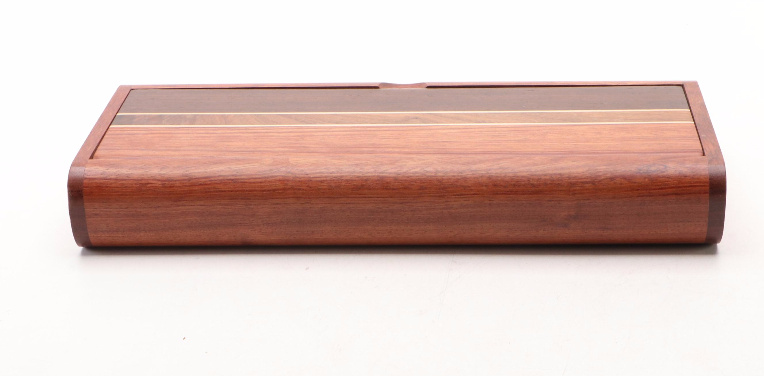 Walnut, Rosewood and Mixed Hardwoods Pen Box