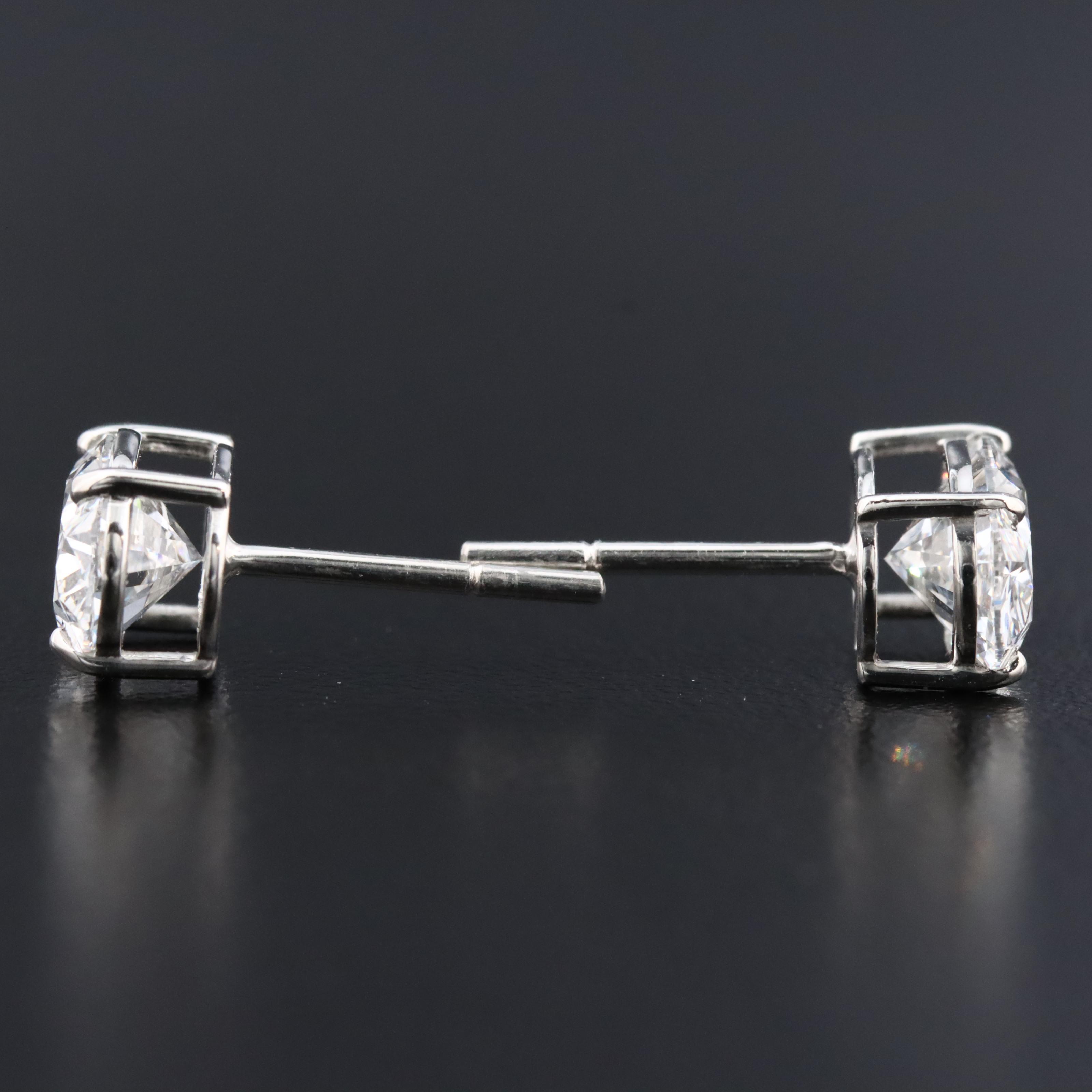 14K 3.20 CTW Lab Grown Diamond Stud Earrings with IGI Reports