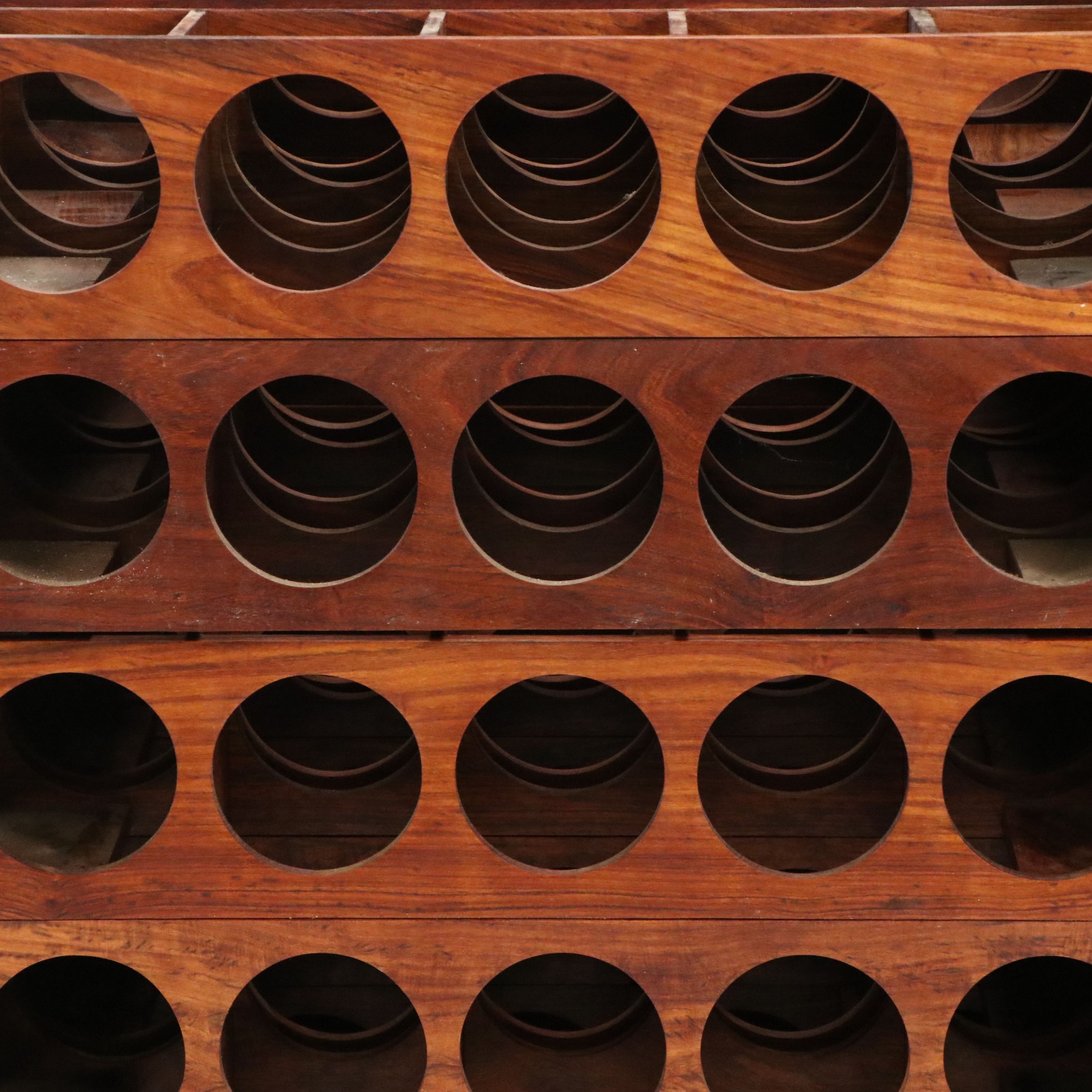 Crate & Barrel Sheesham Wood Stacking or Wall Mount Wine Racks, Large Group