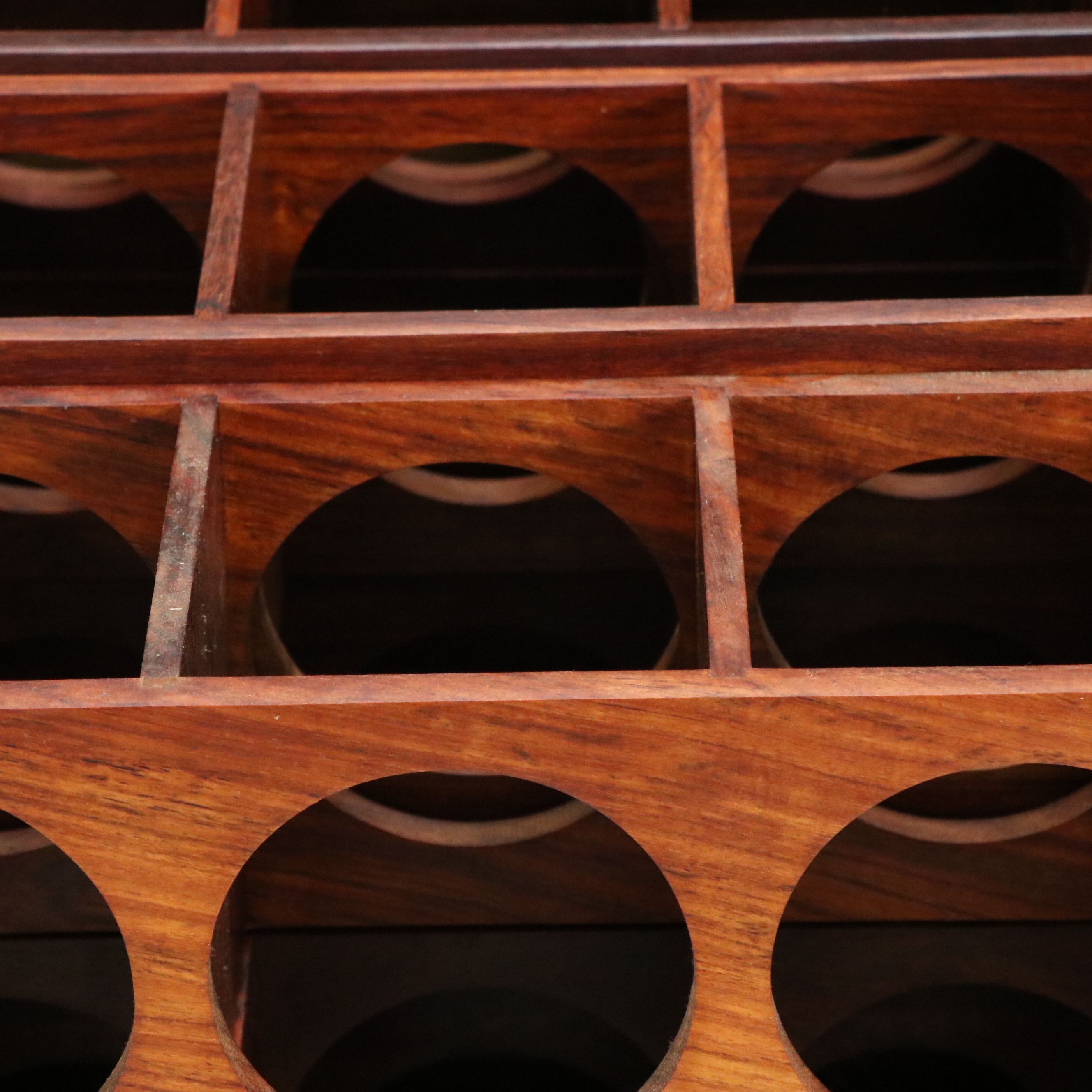 Crate & Barrel Sheesham Wood Stacking or Wall Mount Wine Racks, Large Group