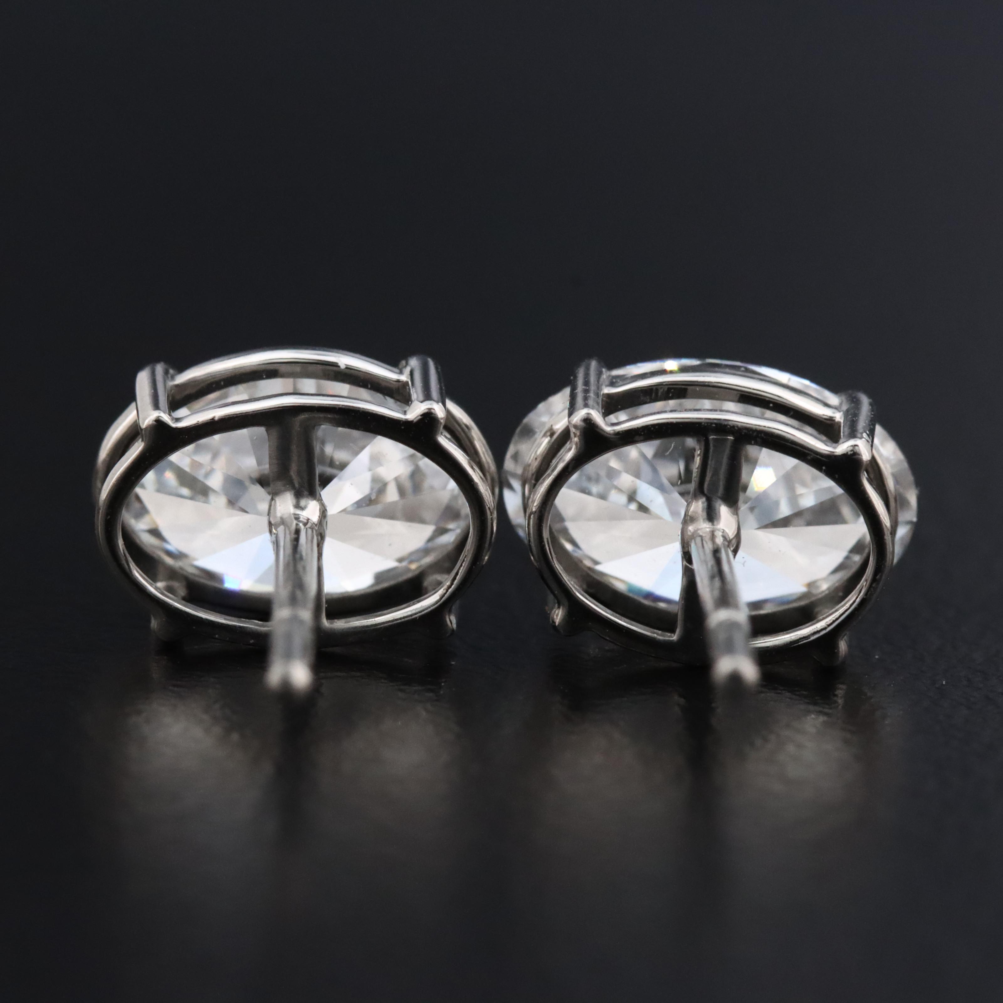 14K 3.20 CTW Lab Grown Diamond Stud Earrings with IGI Reports