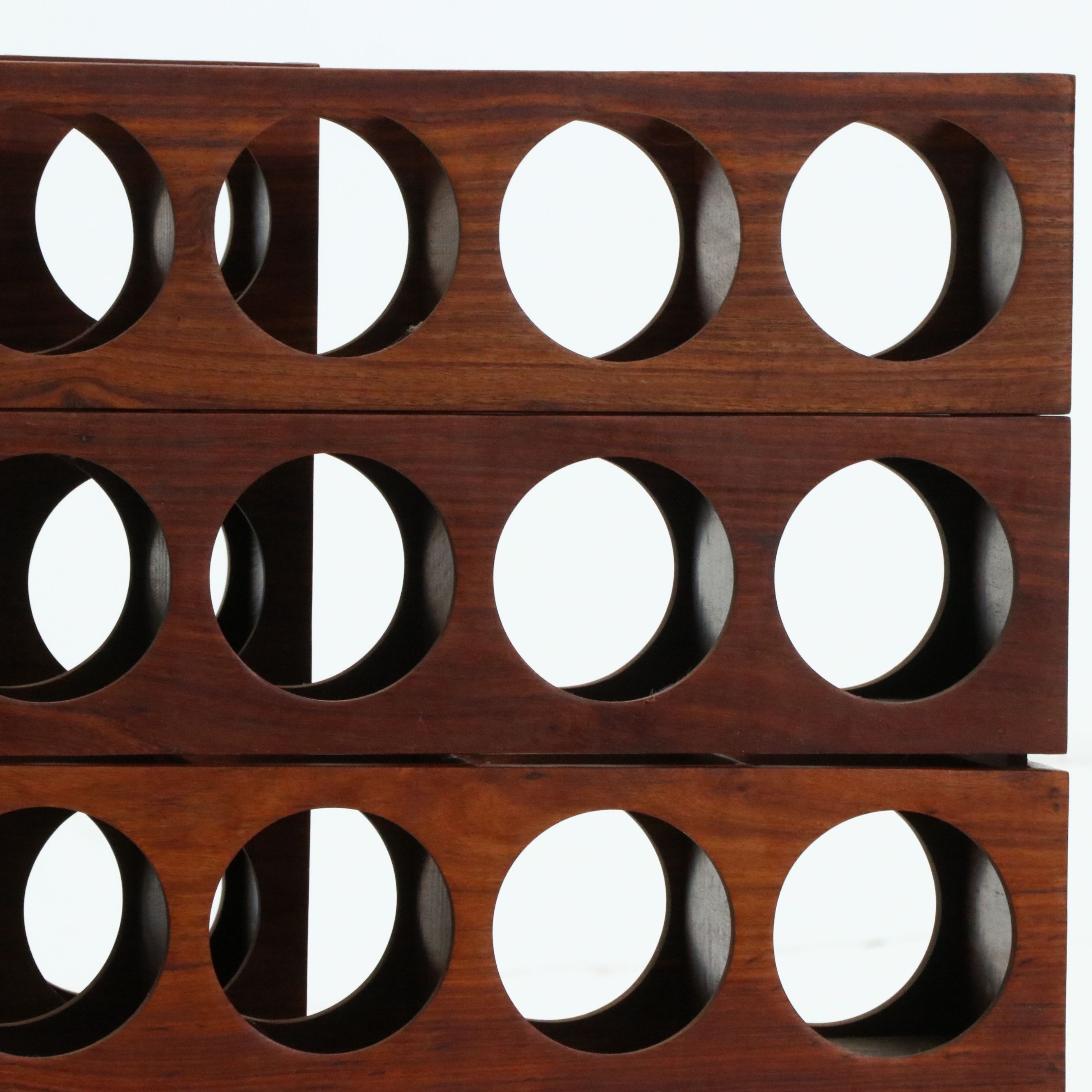 Crate & Barrel Sheesham Wood Stacking or Wall Mount Wine Racks, Large Group