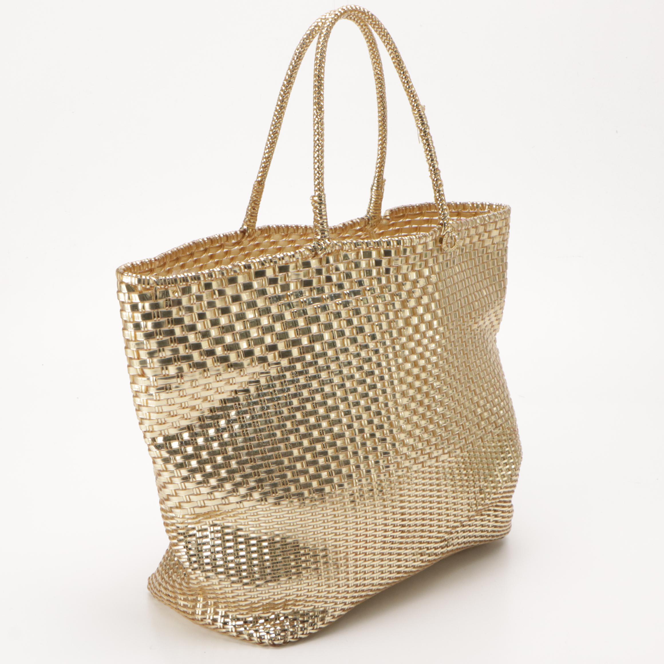 Kate Spade Wicker Basket Purse and Anteprima Wirebag Tote with Pouch