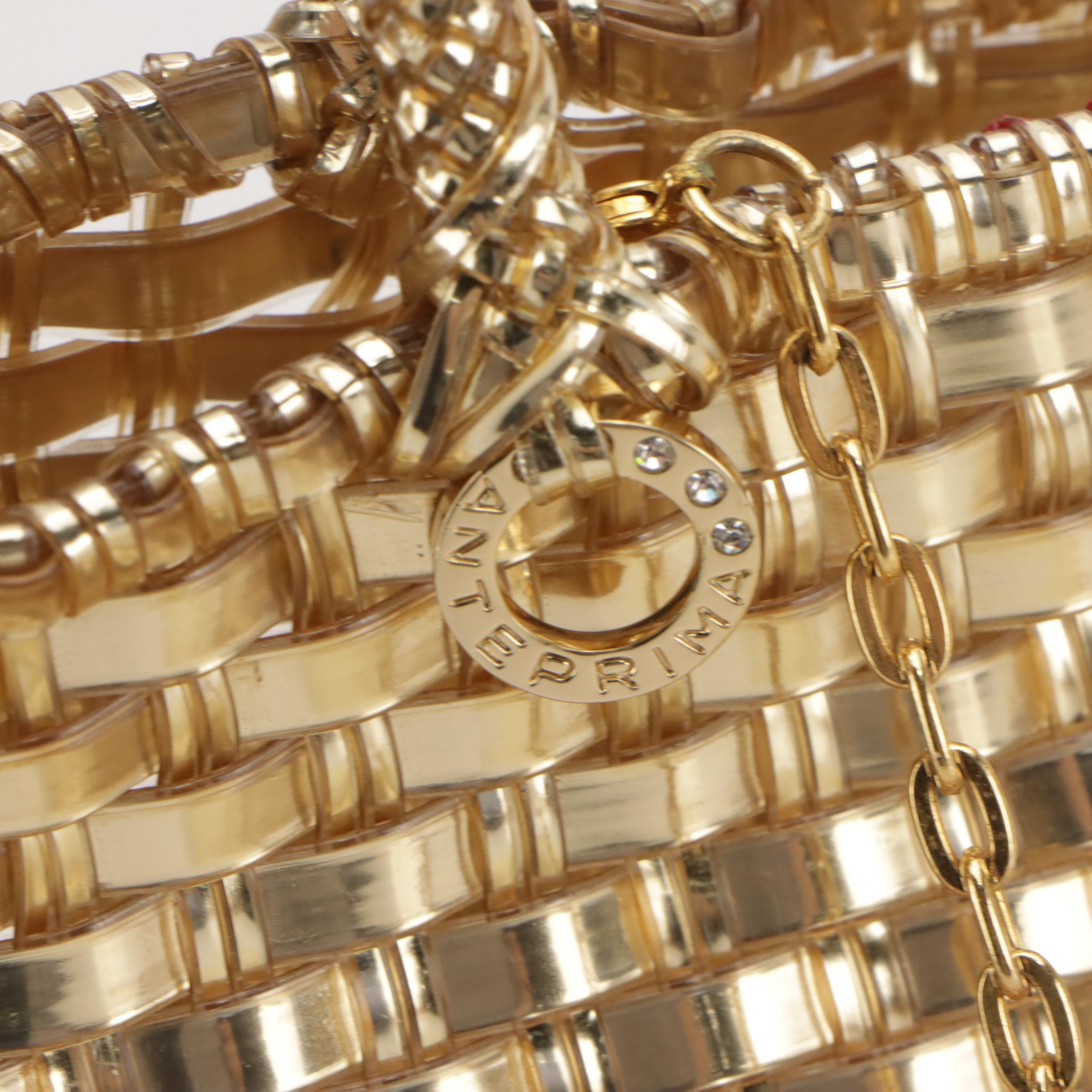 Kate Spade Wicker Basket Purse and Anteprima Wirebag Tote with Pouch