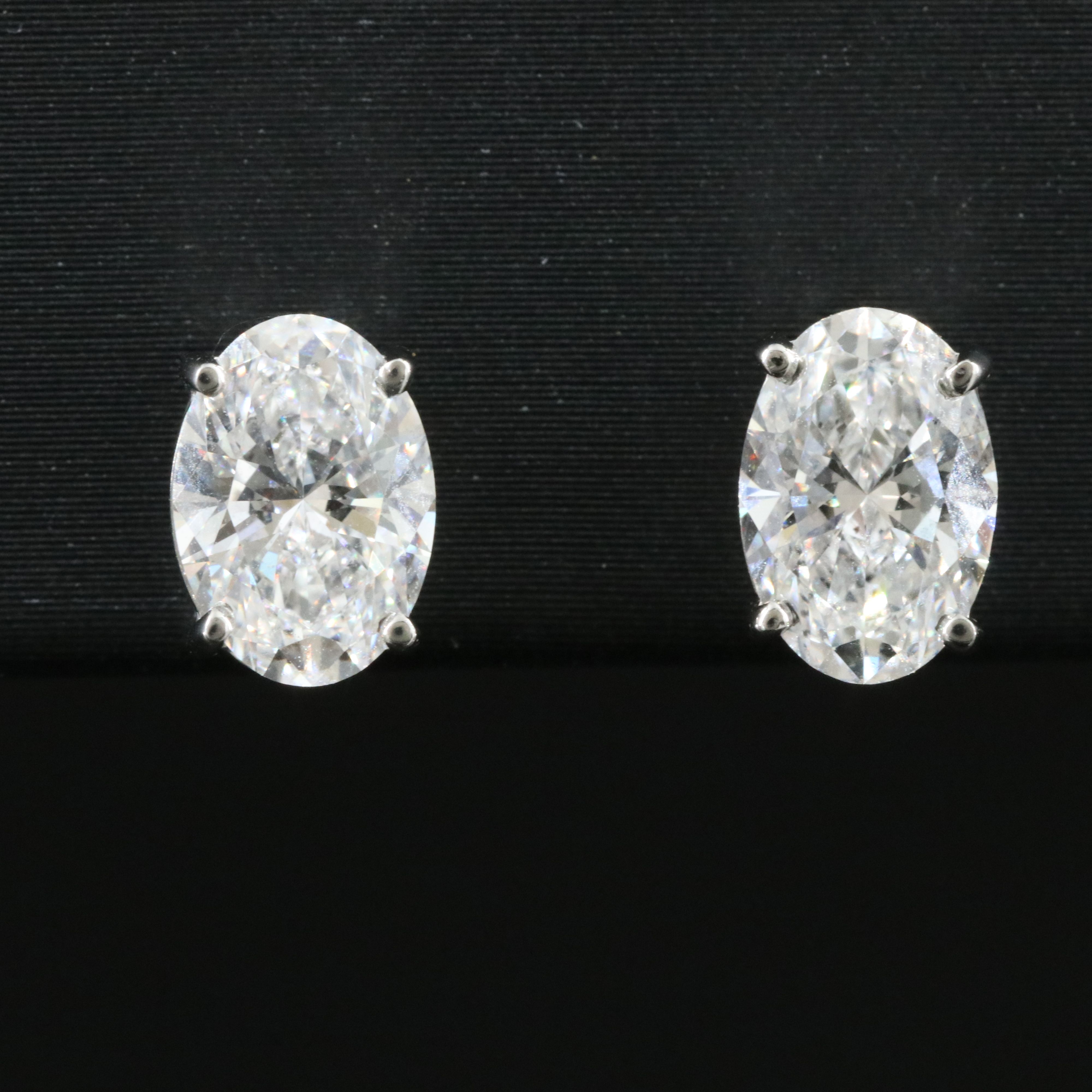 Platinum 2.03 CTW Lab Grown Diamond Stud Earrings with IGI Reports