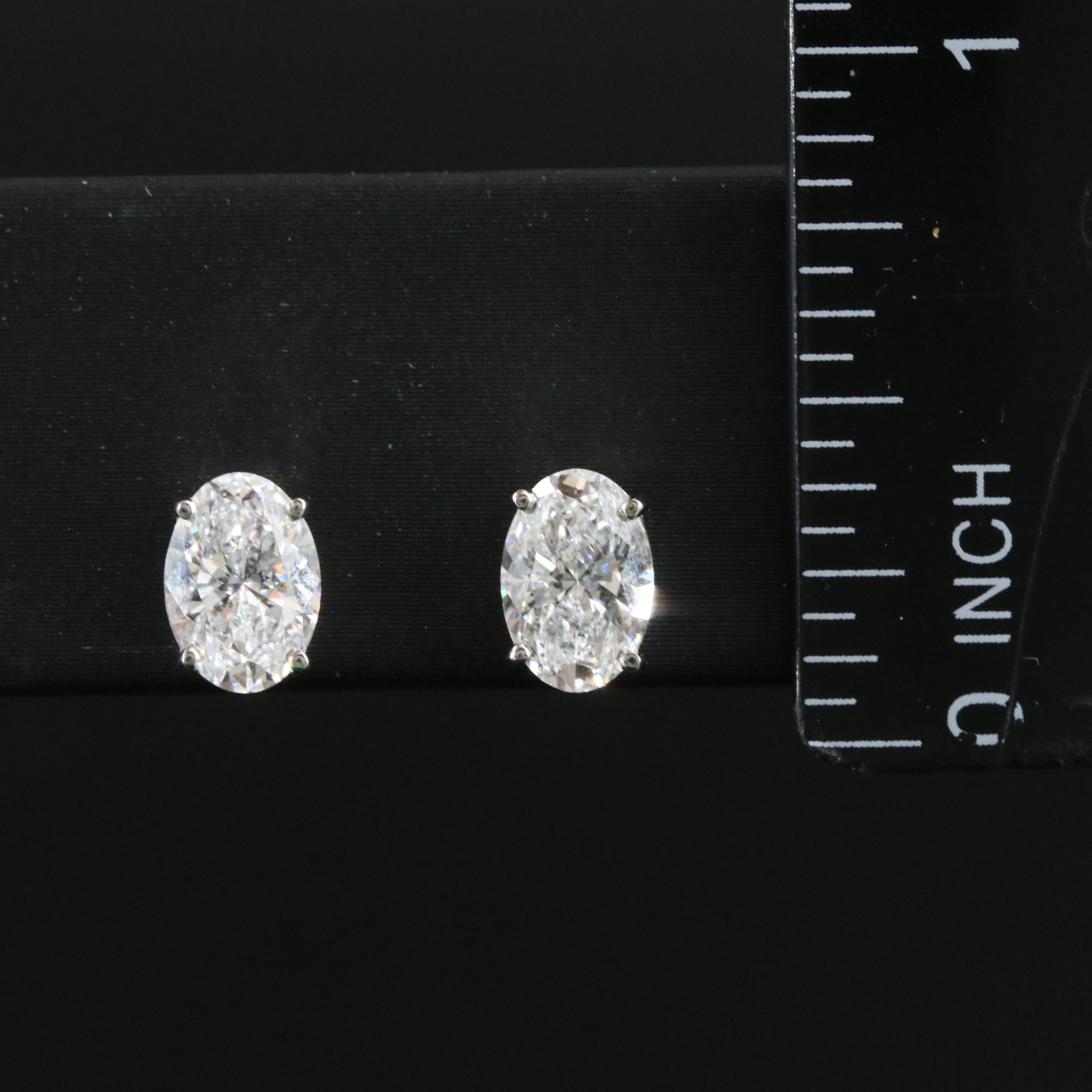 Platinum 2.03 CTW Lab Grown Diamond Stud Earrings with IGI Reports