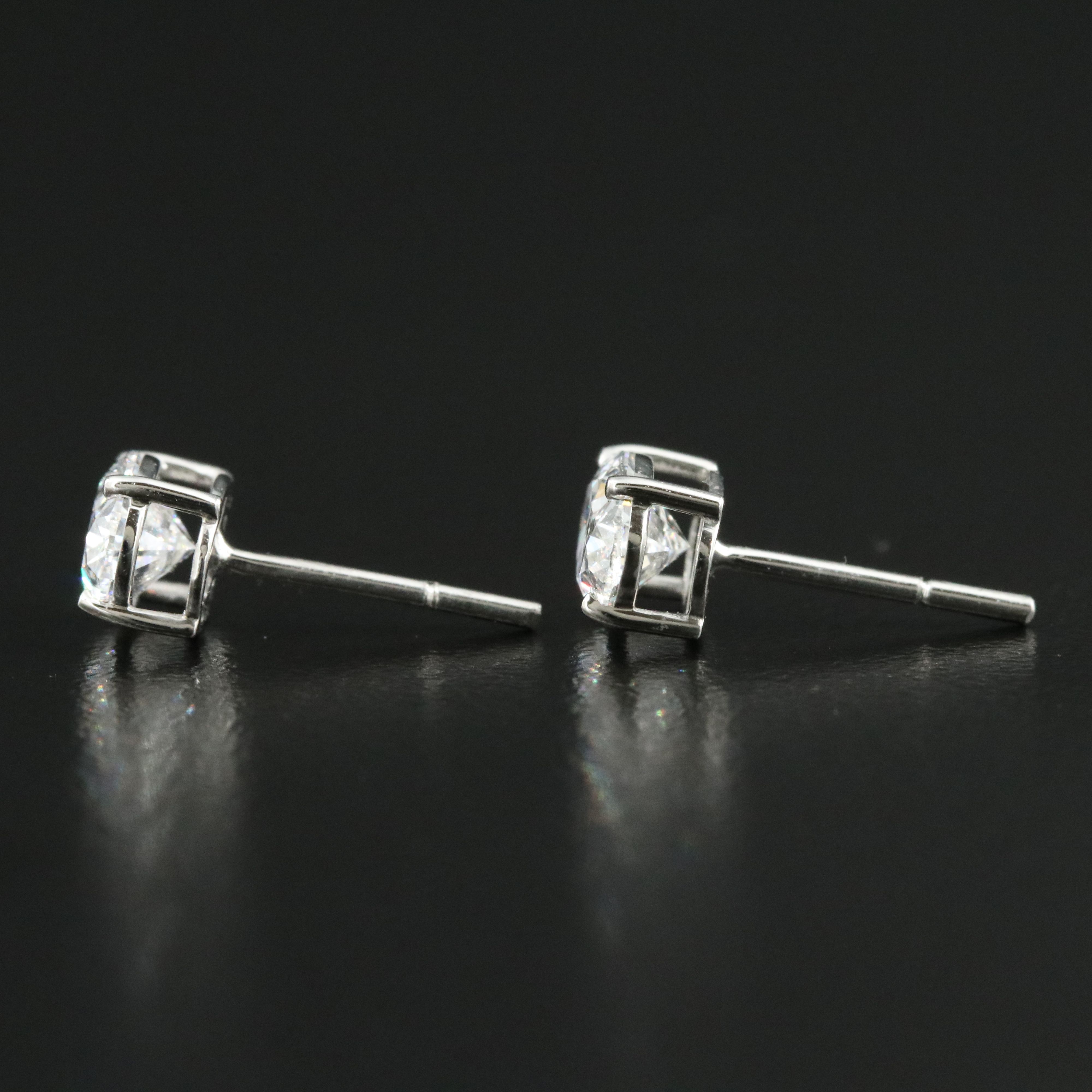 Platinum 2.03 CTW Lab Grown Diamond Stud Earrings with IGI Reports
