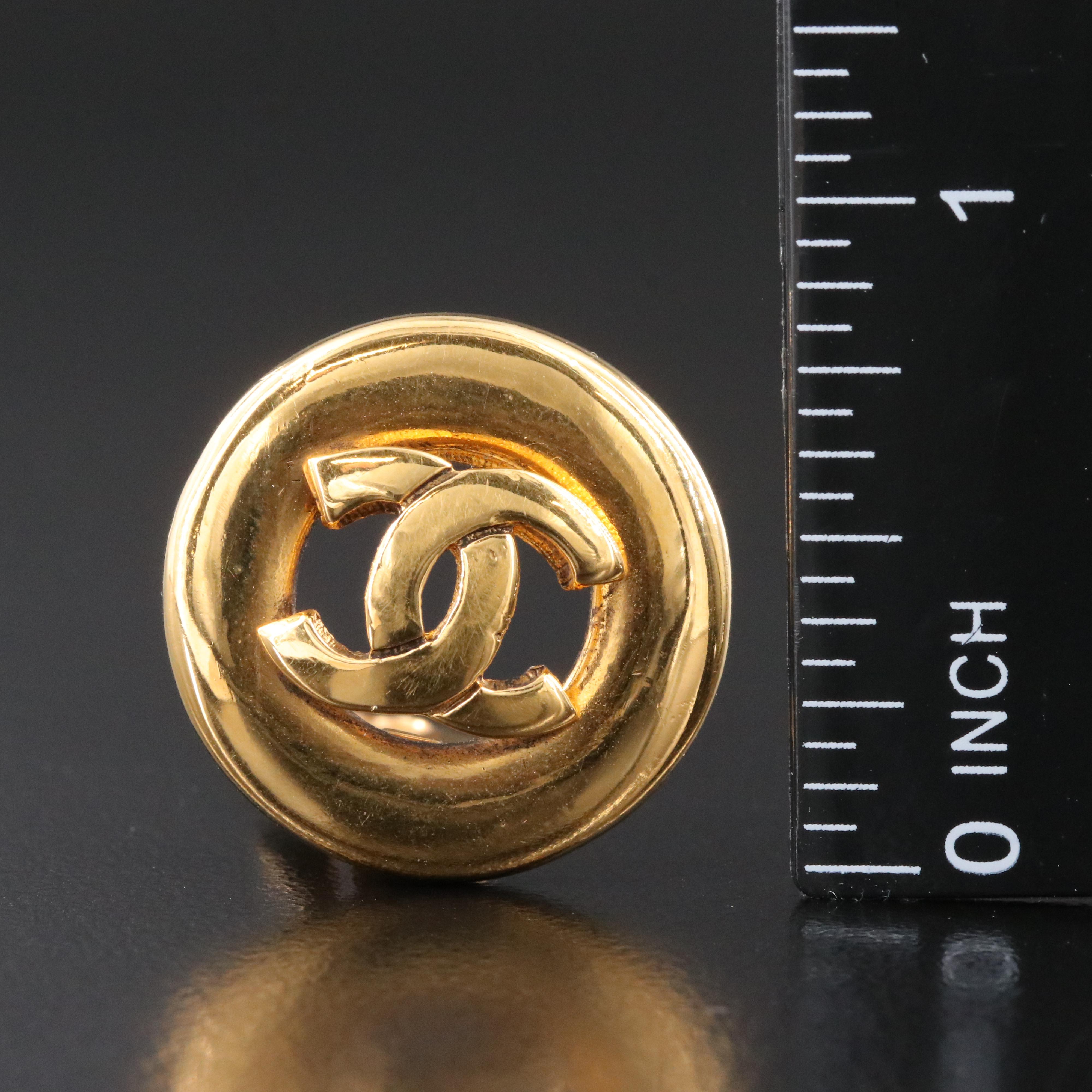 Chanel CC Clip Earrings Vintage